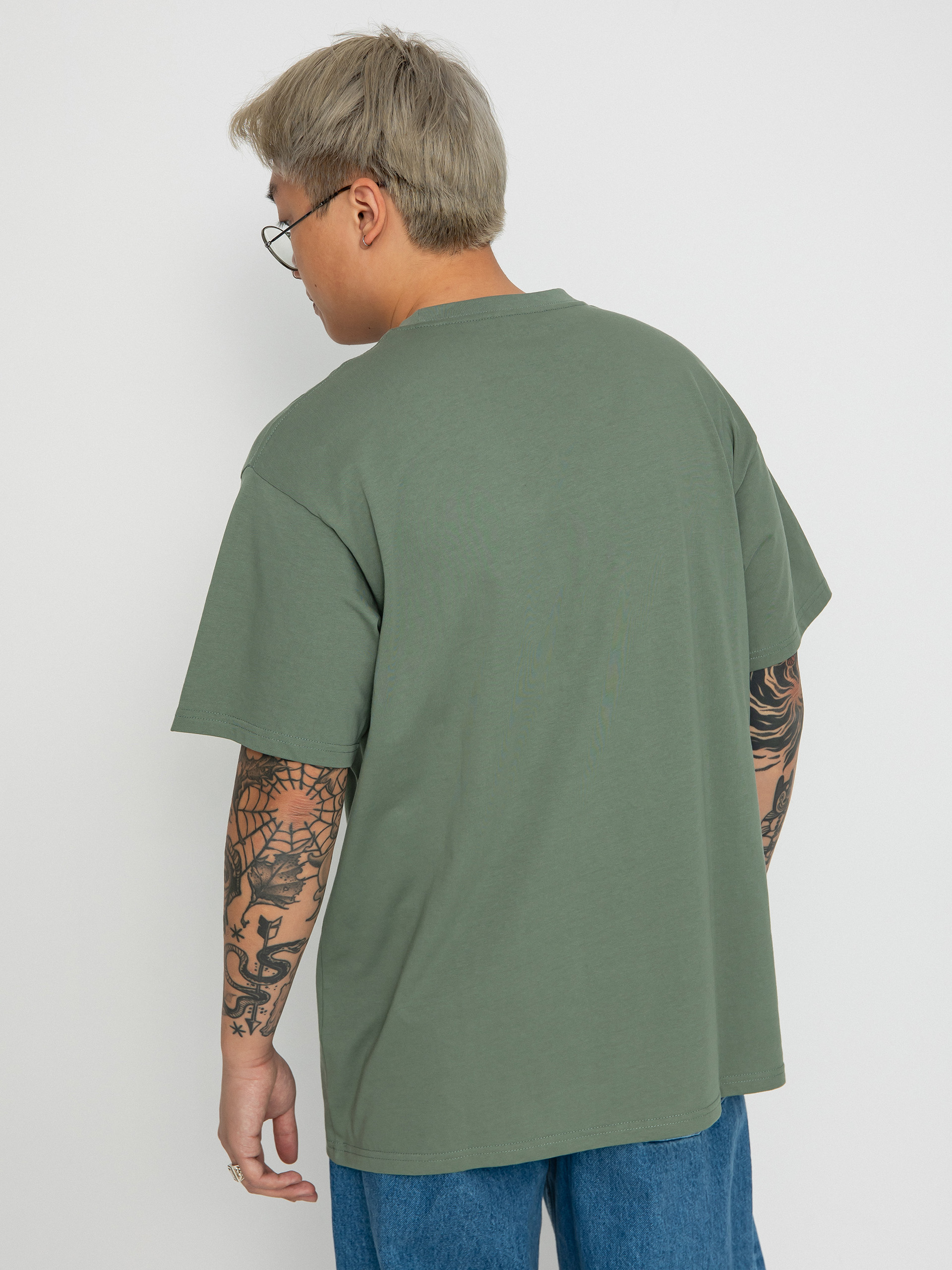 Carhartt WIP Script Embroidery Póló (park/white)