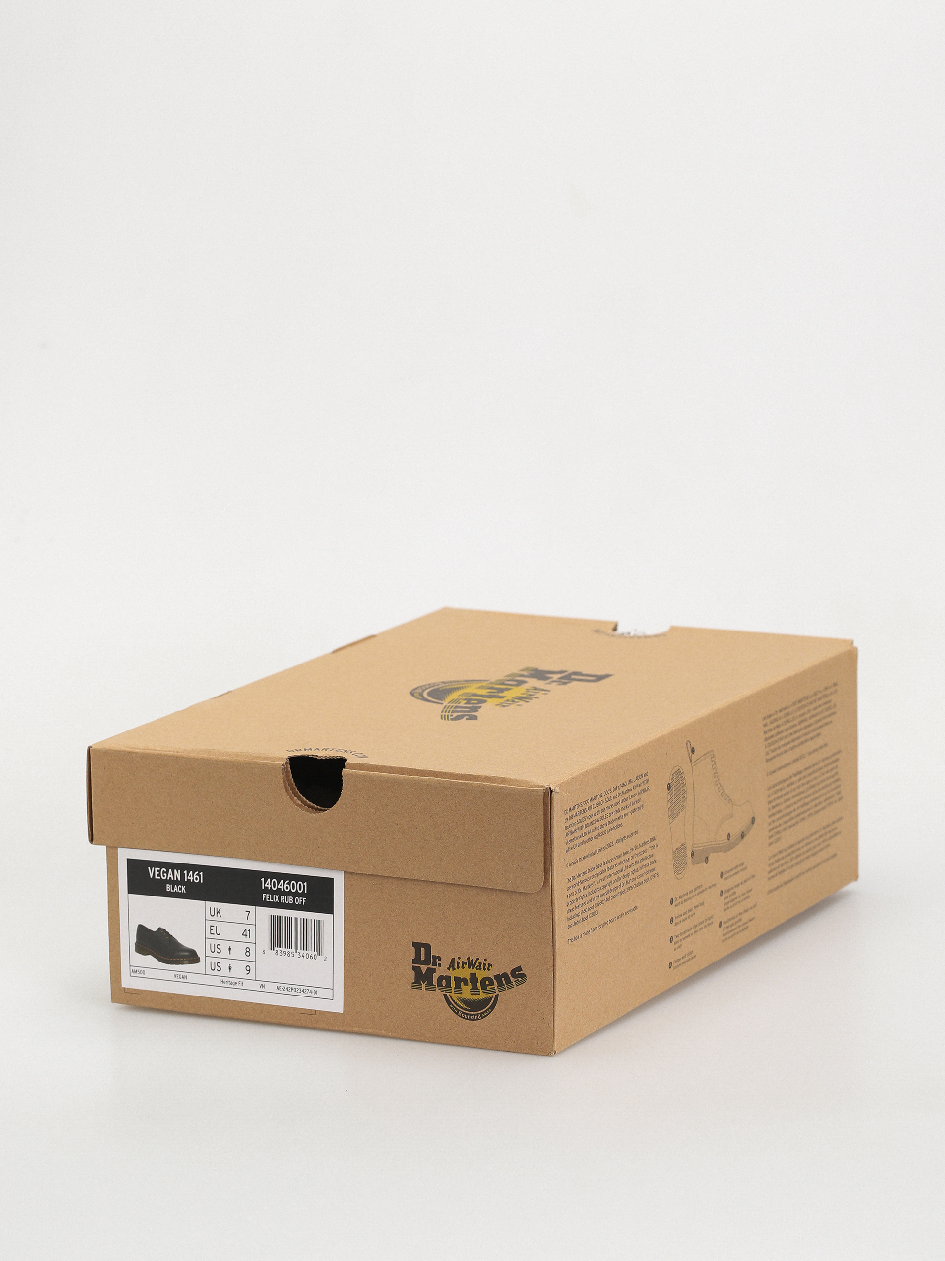 Dr. Martens Vegan 1461 Cipők (black felix rub off)