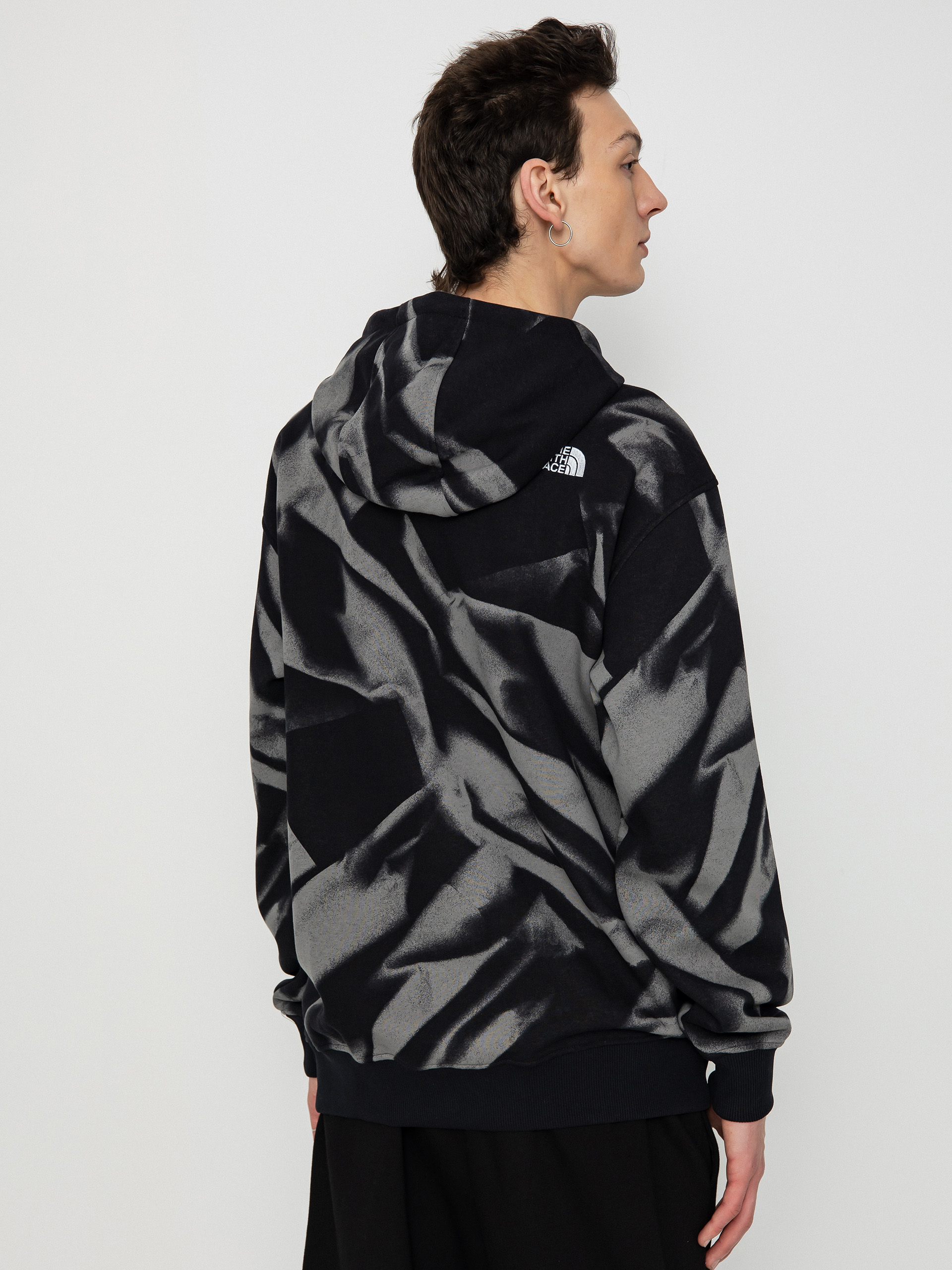 The North Face Essential HD Print Kapucnis pulóver (smoked pearl garment fo)