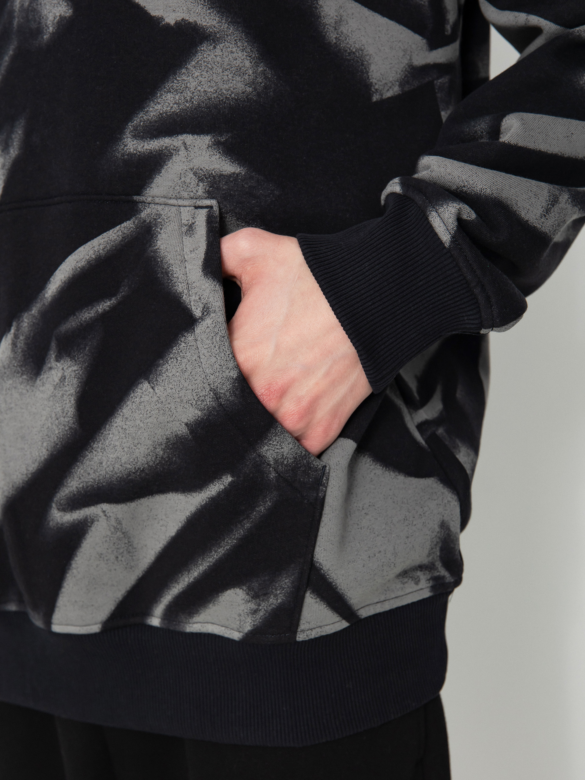 The North Face Essential HD Print Kapucnis pulóver (smoked pearl garment fo)