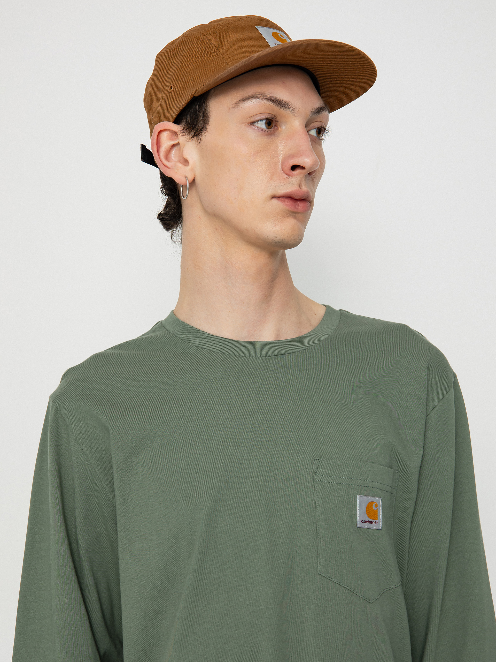 Hosszú ujjú felső Carhartt WIP Pocket (park)