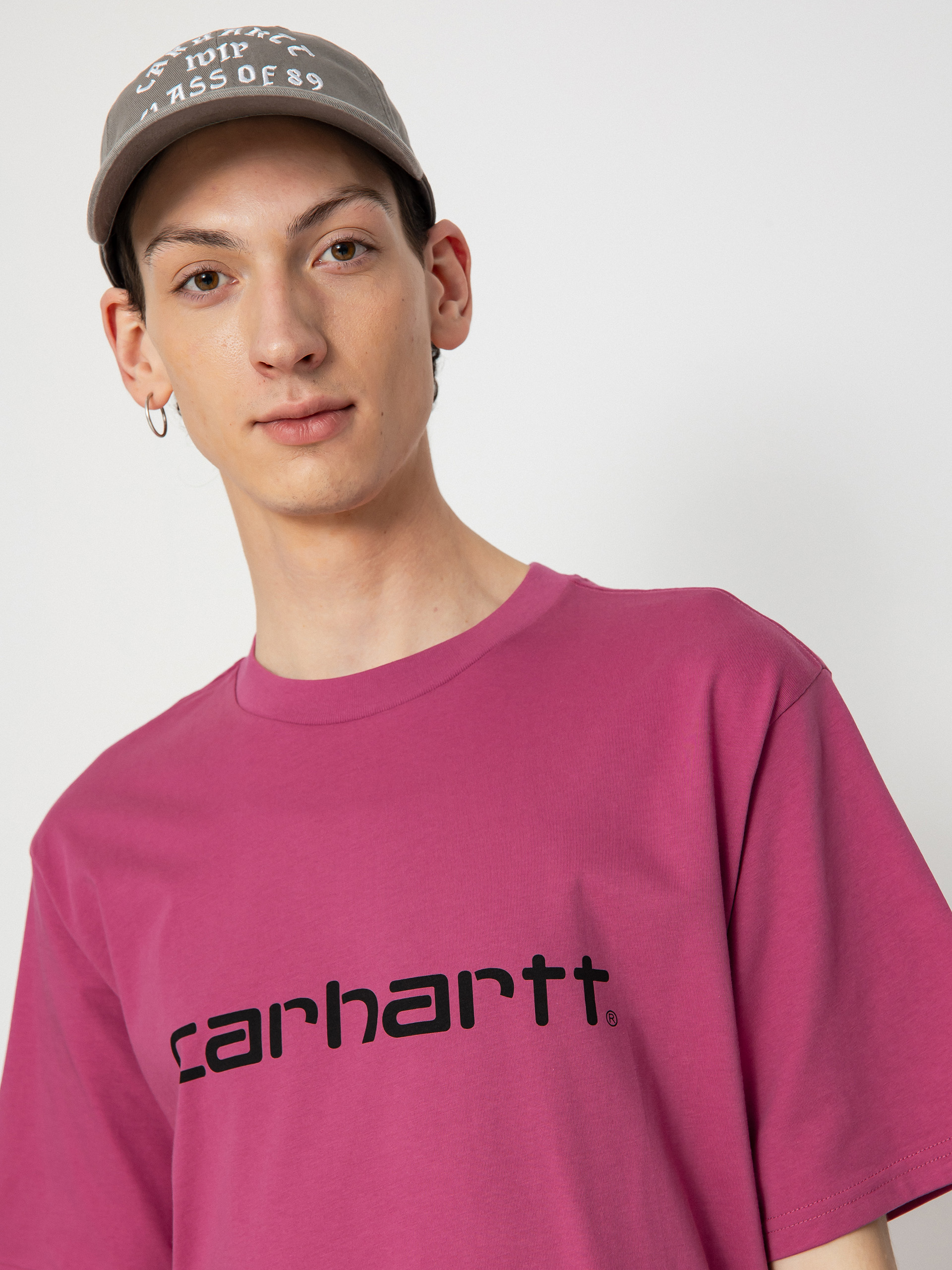 Carhartt WIP Script Póló (magenta/black)