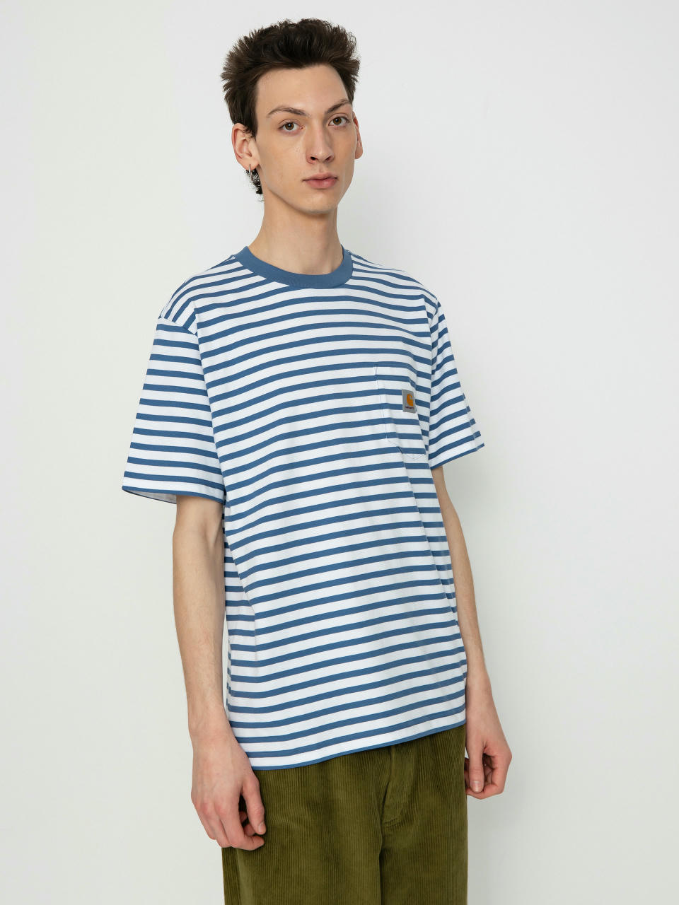 Póló Carhartt WIP Seidler Pocket (seidler stripe/sorrent/white)