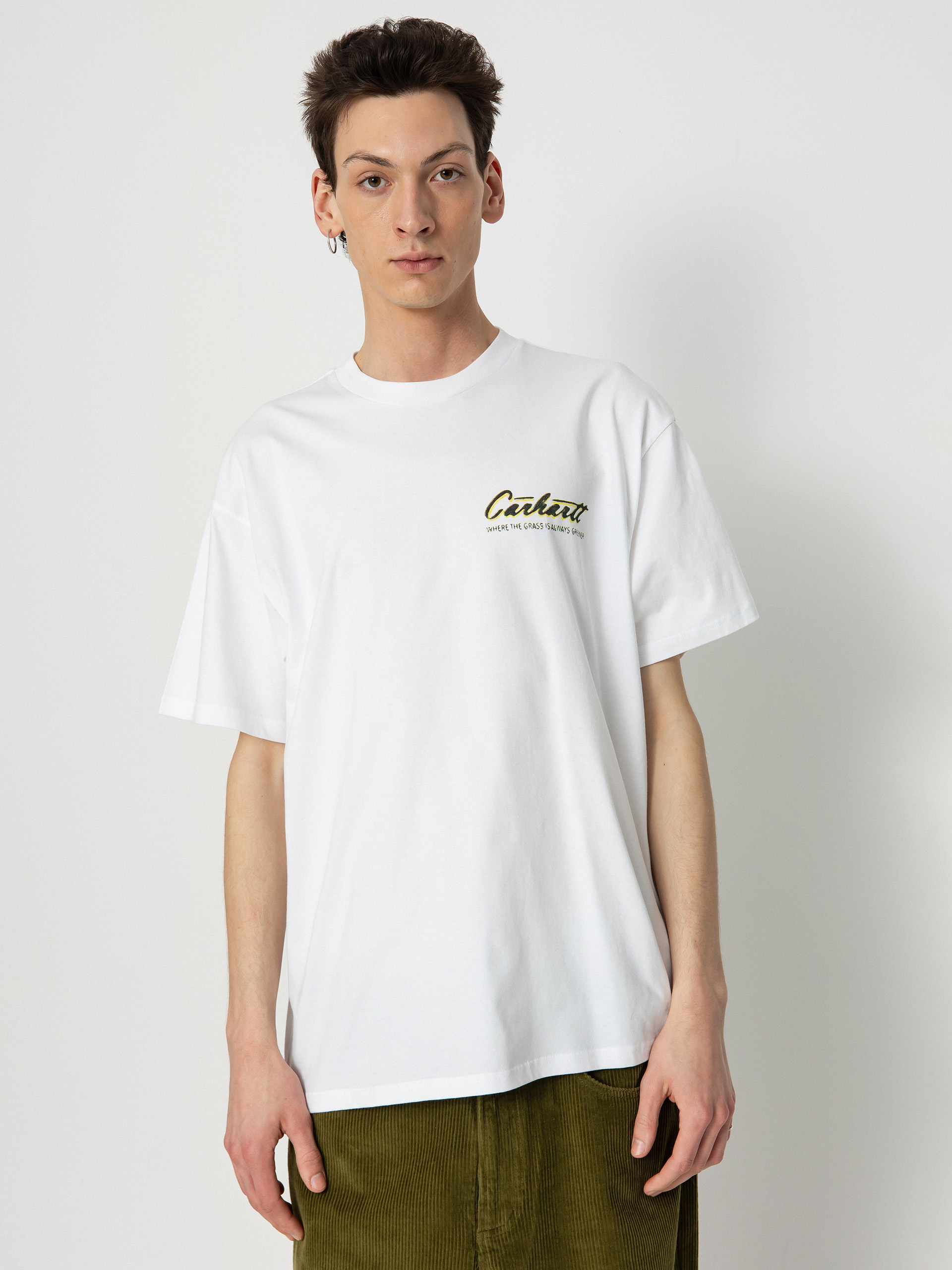 Póló Carhartt WIP Green Grass (white)