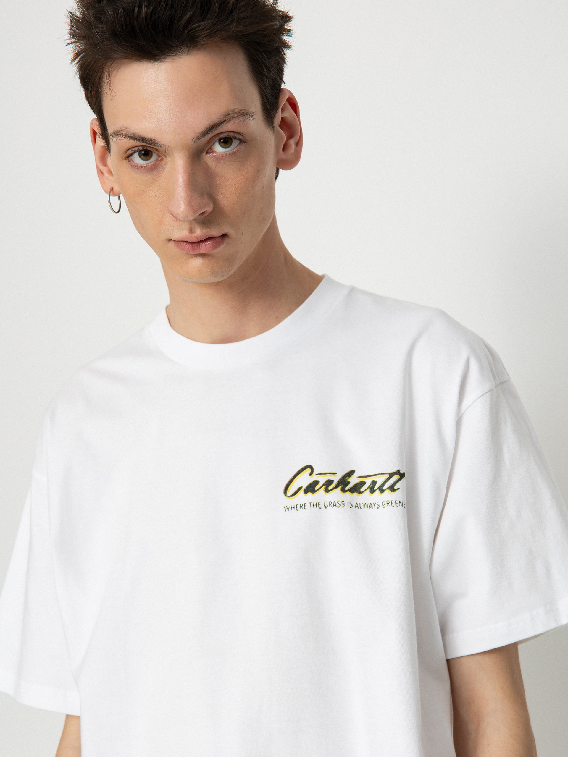 Póló Carhartt WIP Green Grass (white)