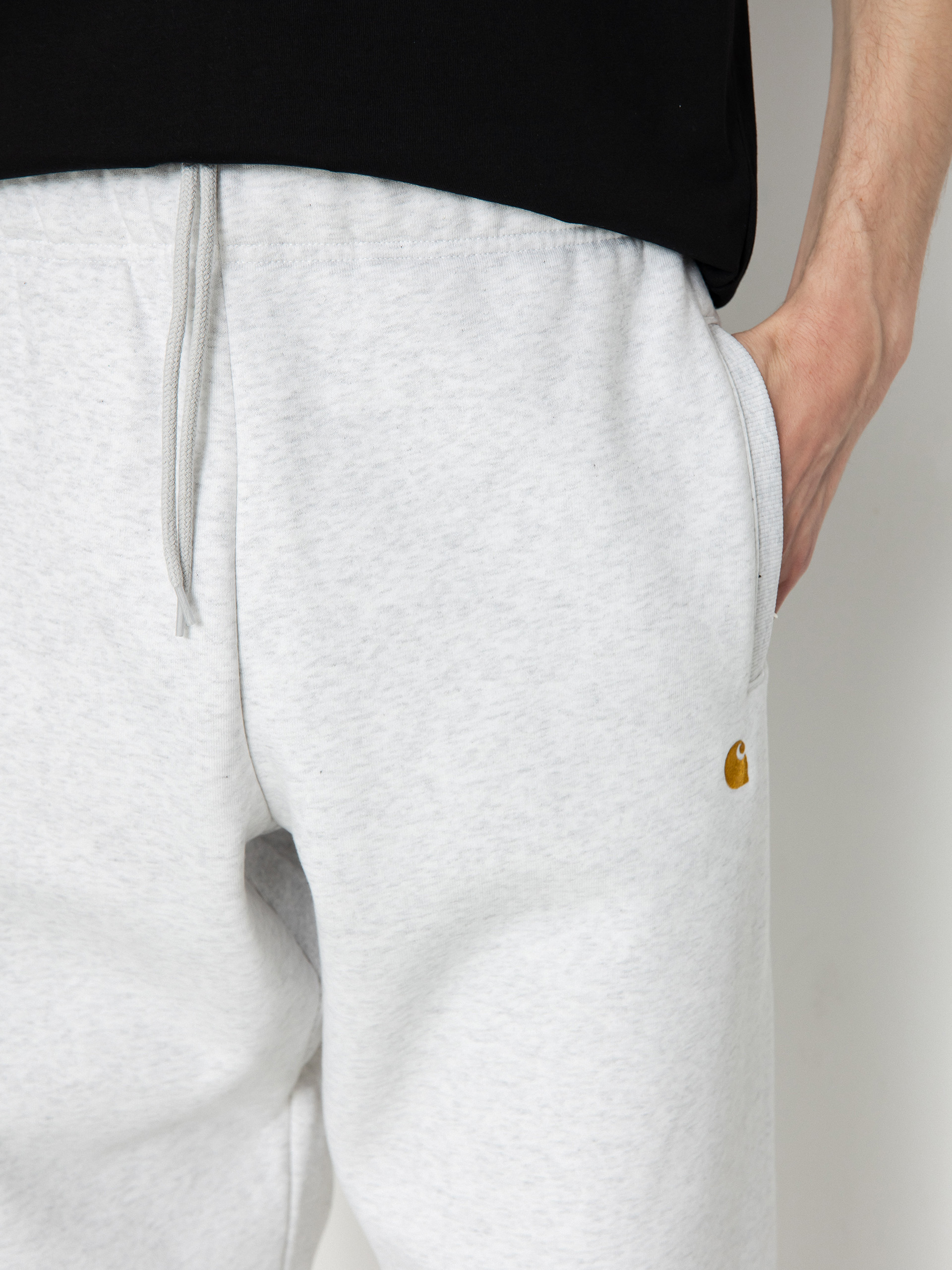 Kisnadrág Carhartt WIP Chase (ash heather/gold)