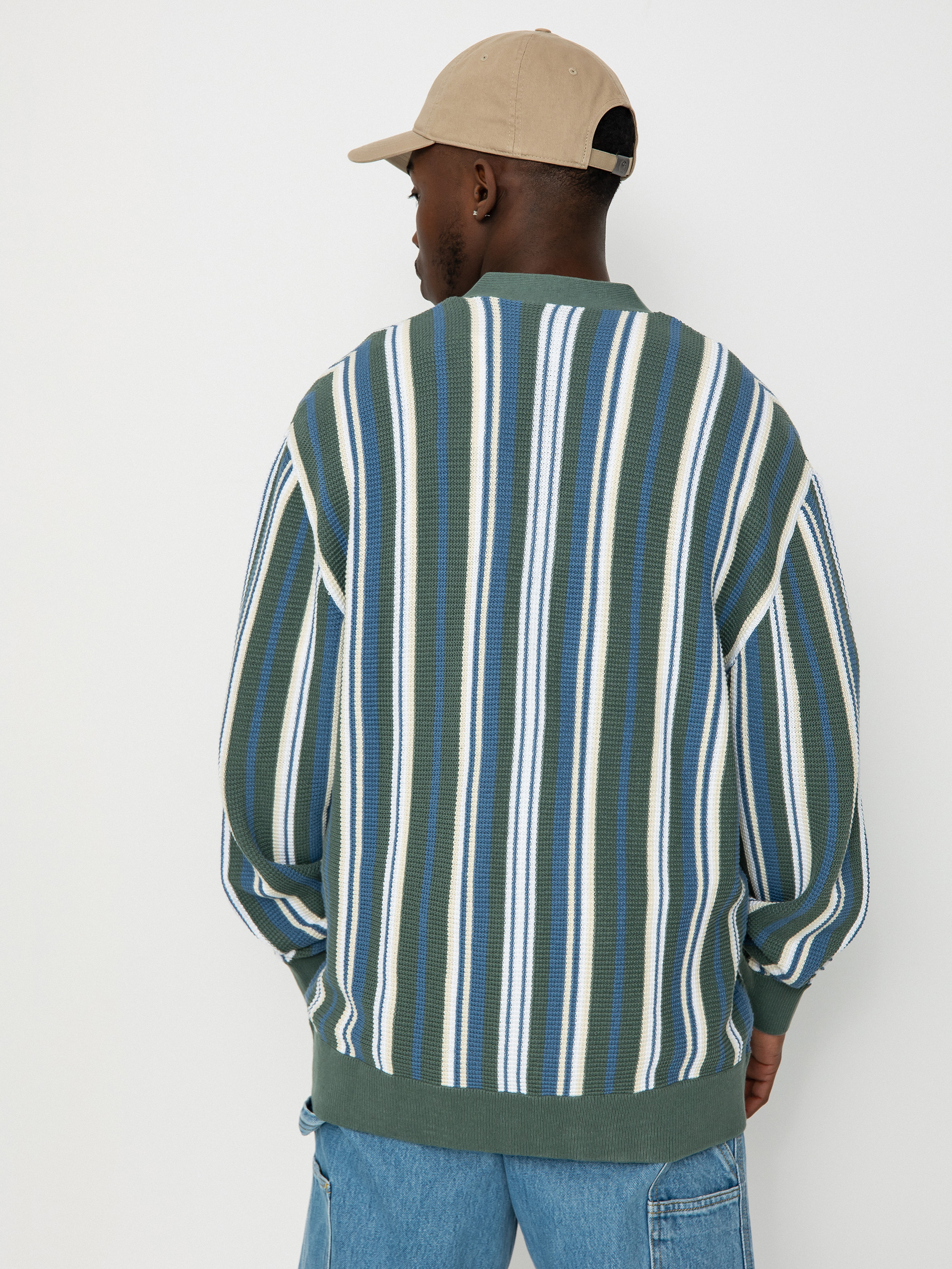 Dickies Glade Spring Cardigan Pulóver (vrticl yd stipe coronet)