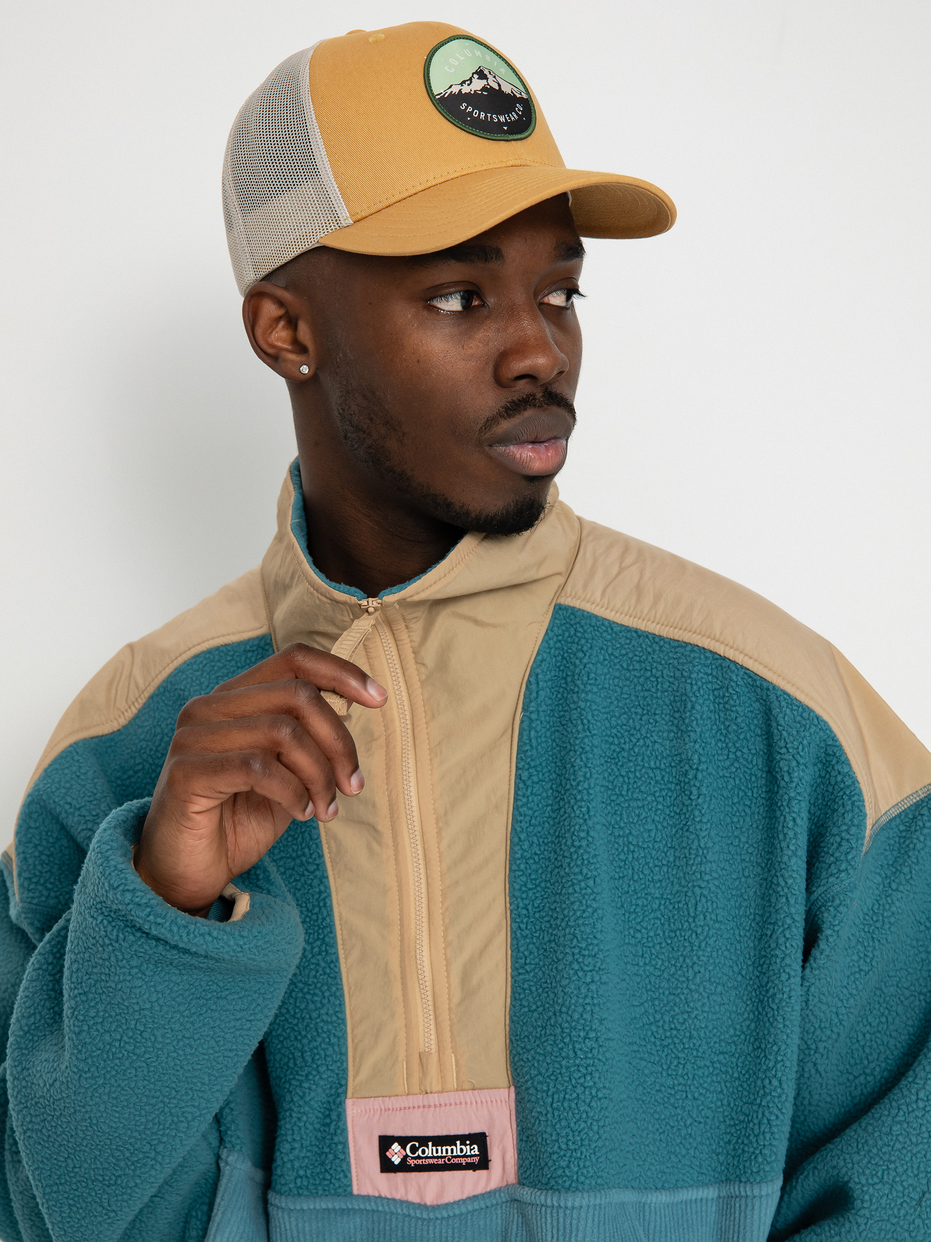 Férfi Columbia Riptide Polár pulóver (cloudburst/canoe/salmon rose)