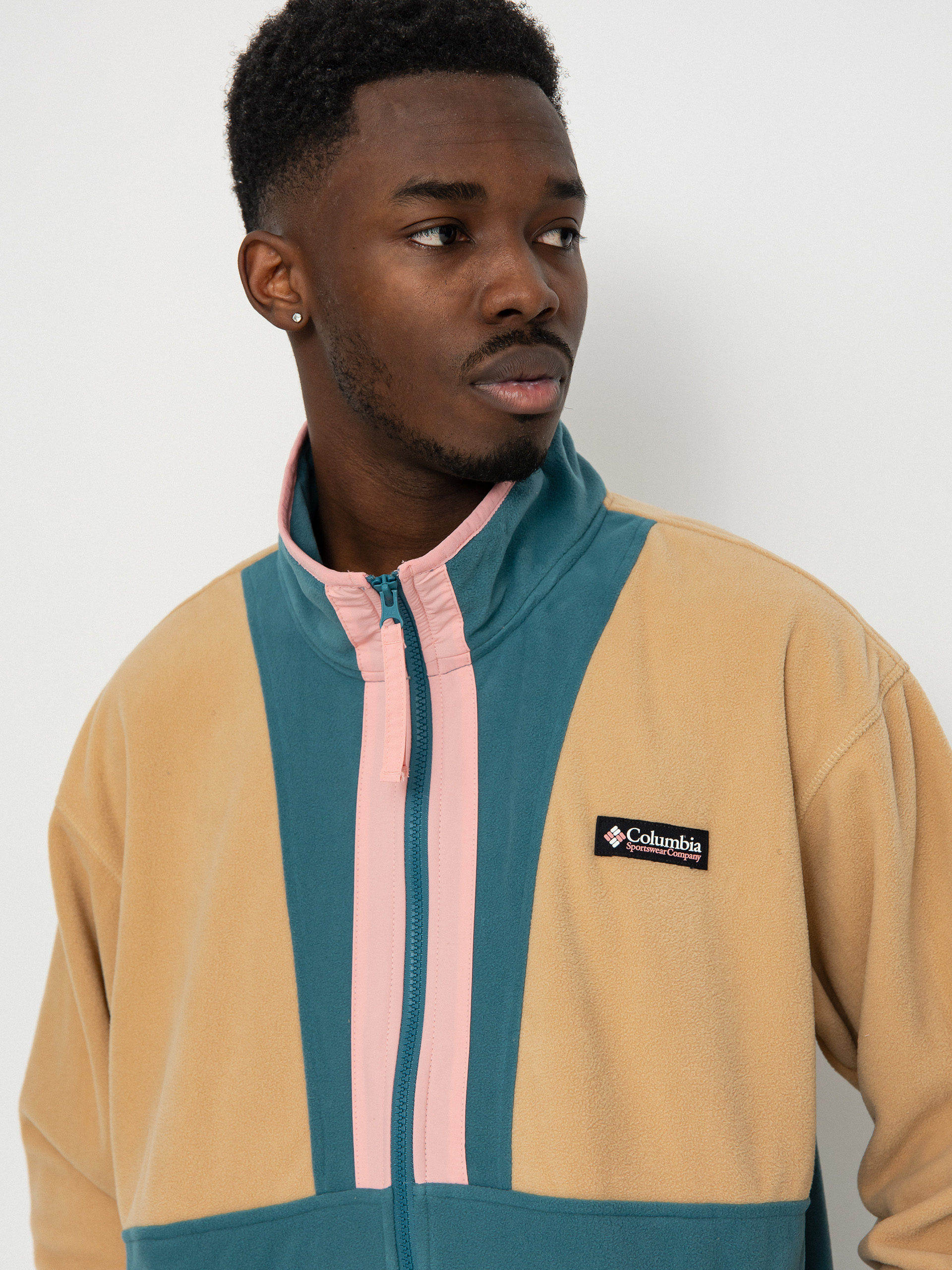 Férfi Columbia Back Bowl Lightweight Polár pulóver (canoe/cloudburst/salmon rose)