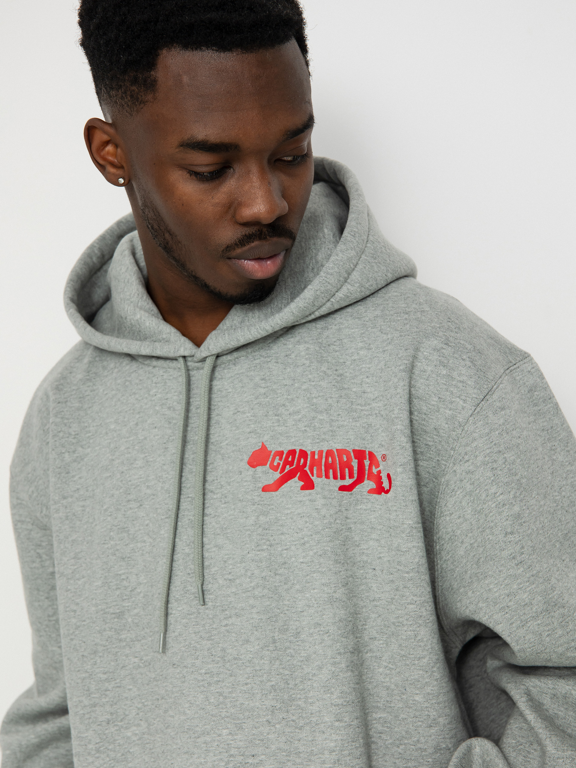 Carhartt WIP Rocky Script HD Kapucnis pulóver (grey heather)