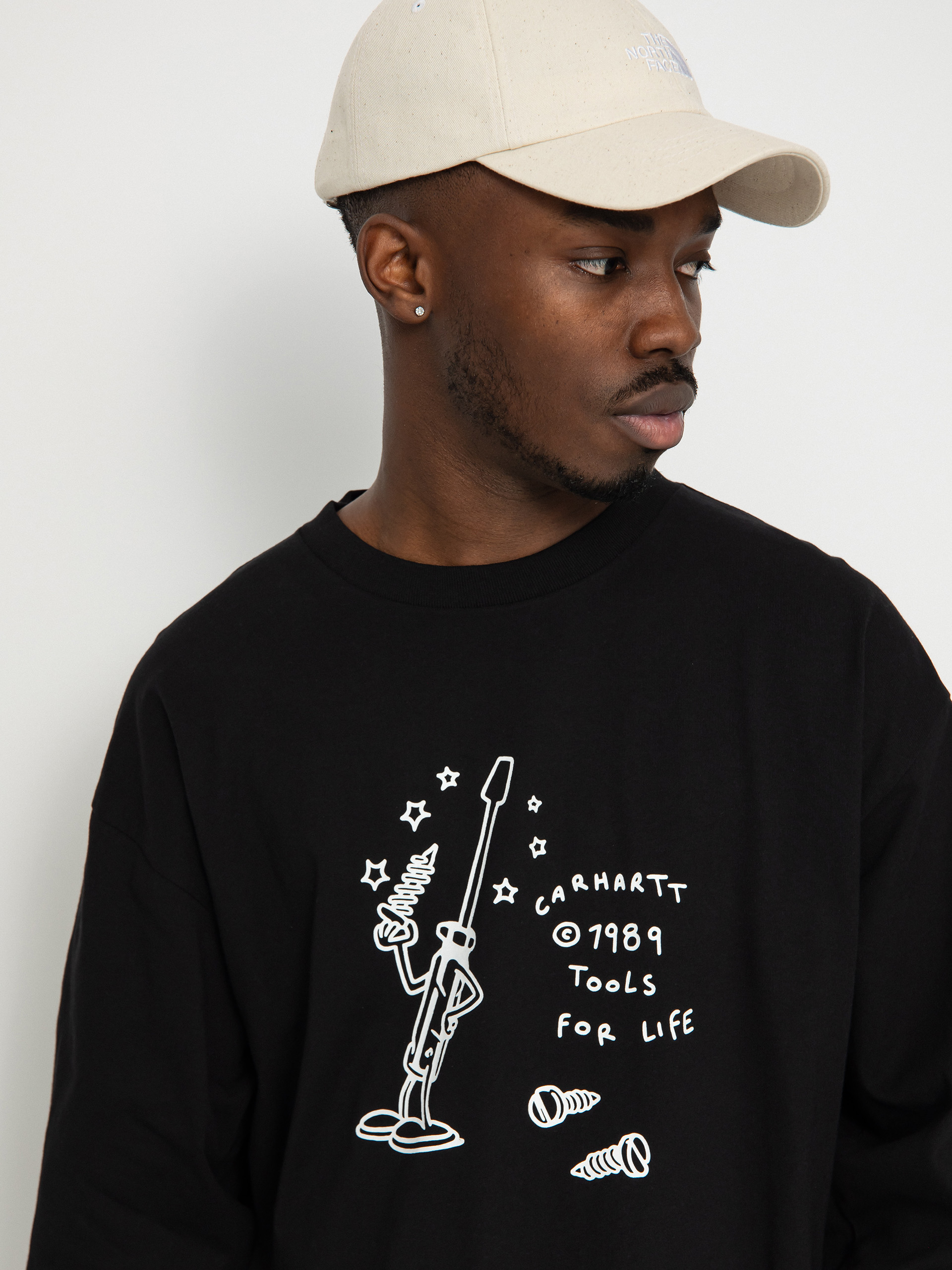 Carhartt WIP Tools For Life Hosszú ujjú felső (black/white)