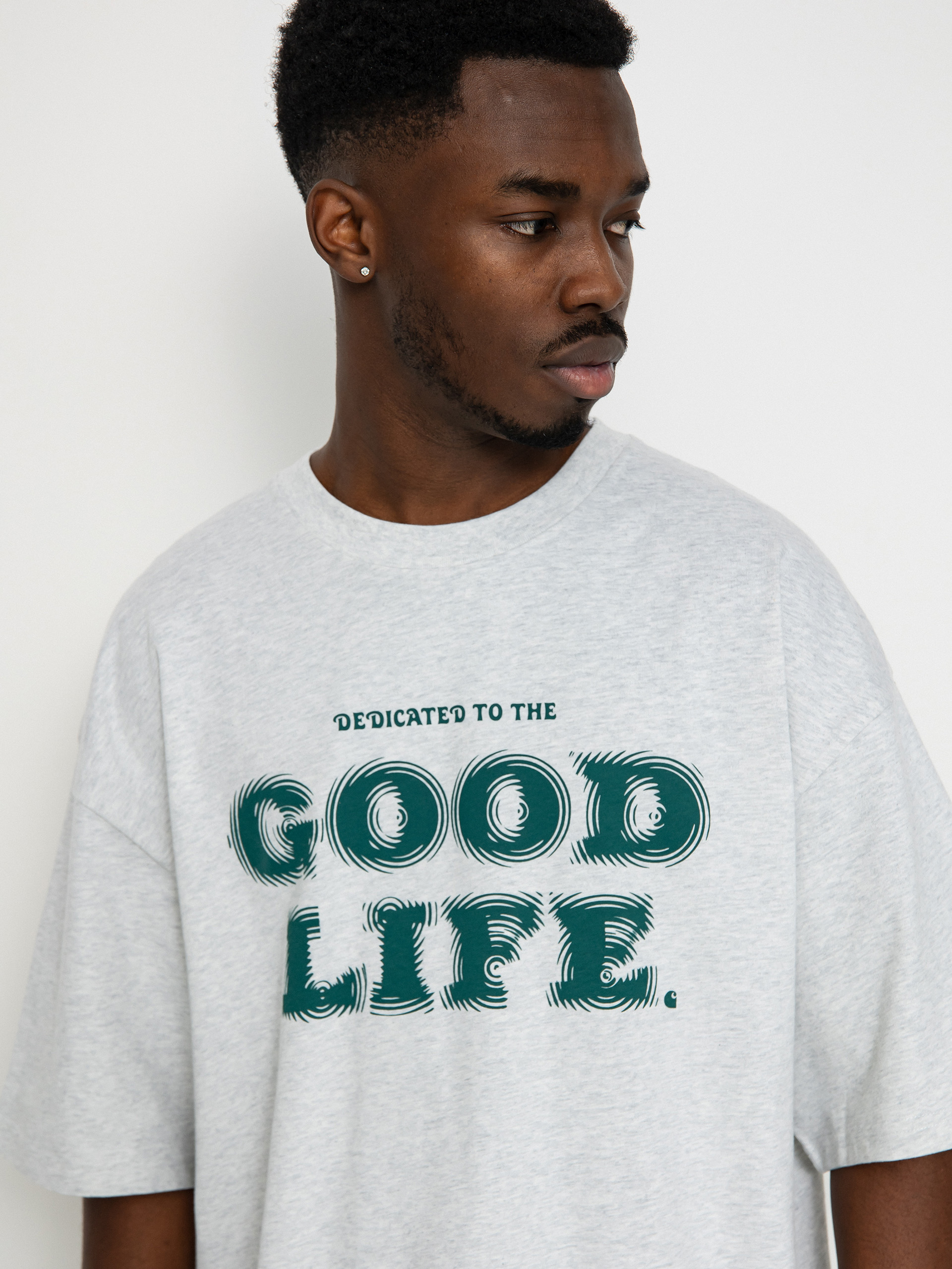 Carhartt WIP Mist Póló (ash heather/chervil)