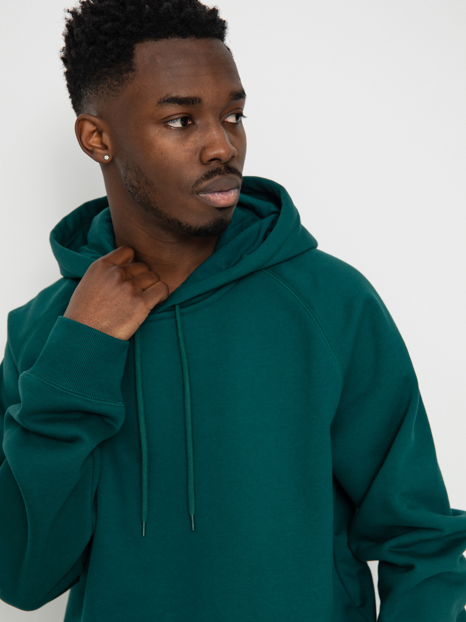 Kapucnis pulóver Carhartt WIP Chase HD (chervil/gold)