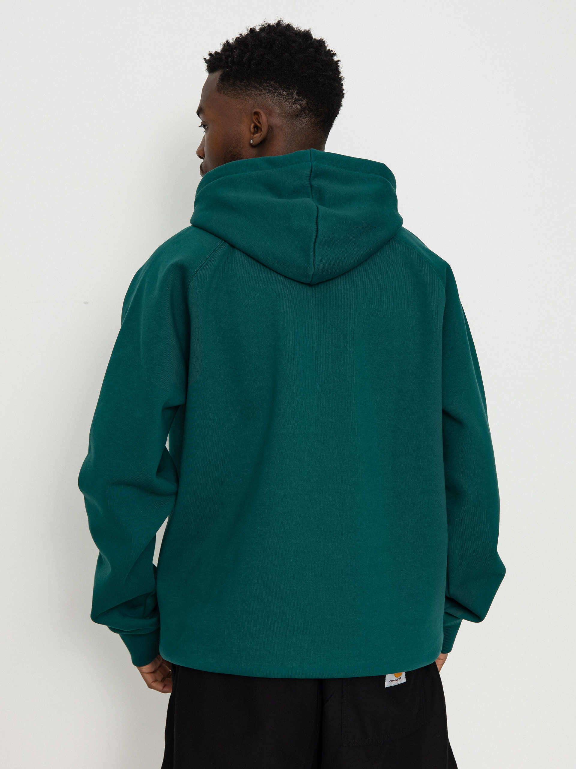 Kapucnis pulóver Carhartt WIP Chase HD (chervil/gold)