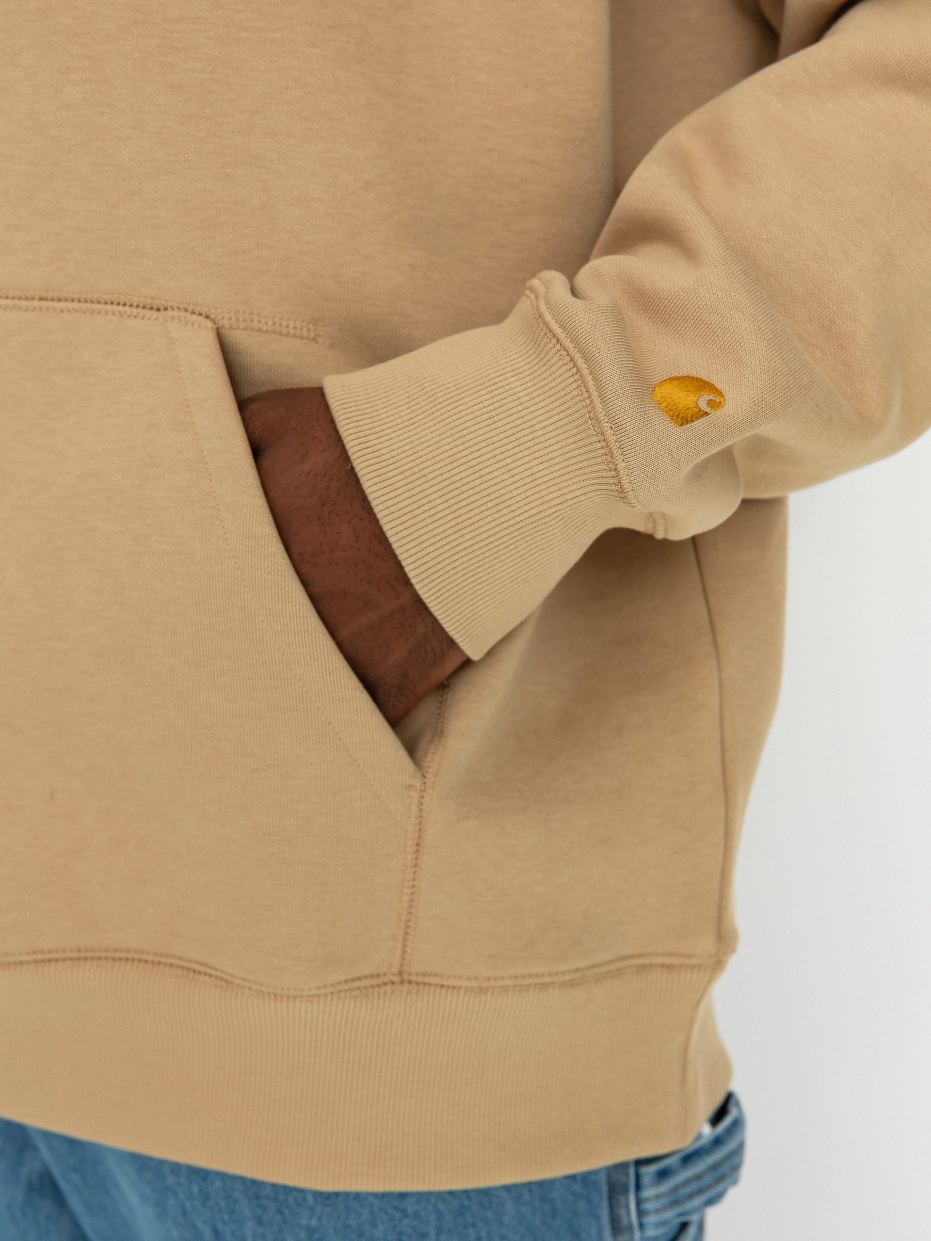 Kapucnis pulóver Carhartt WIP Chase HD (sable/gold)