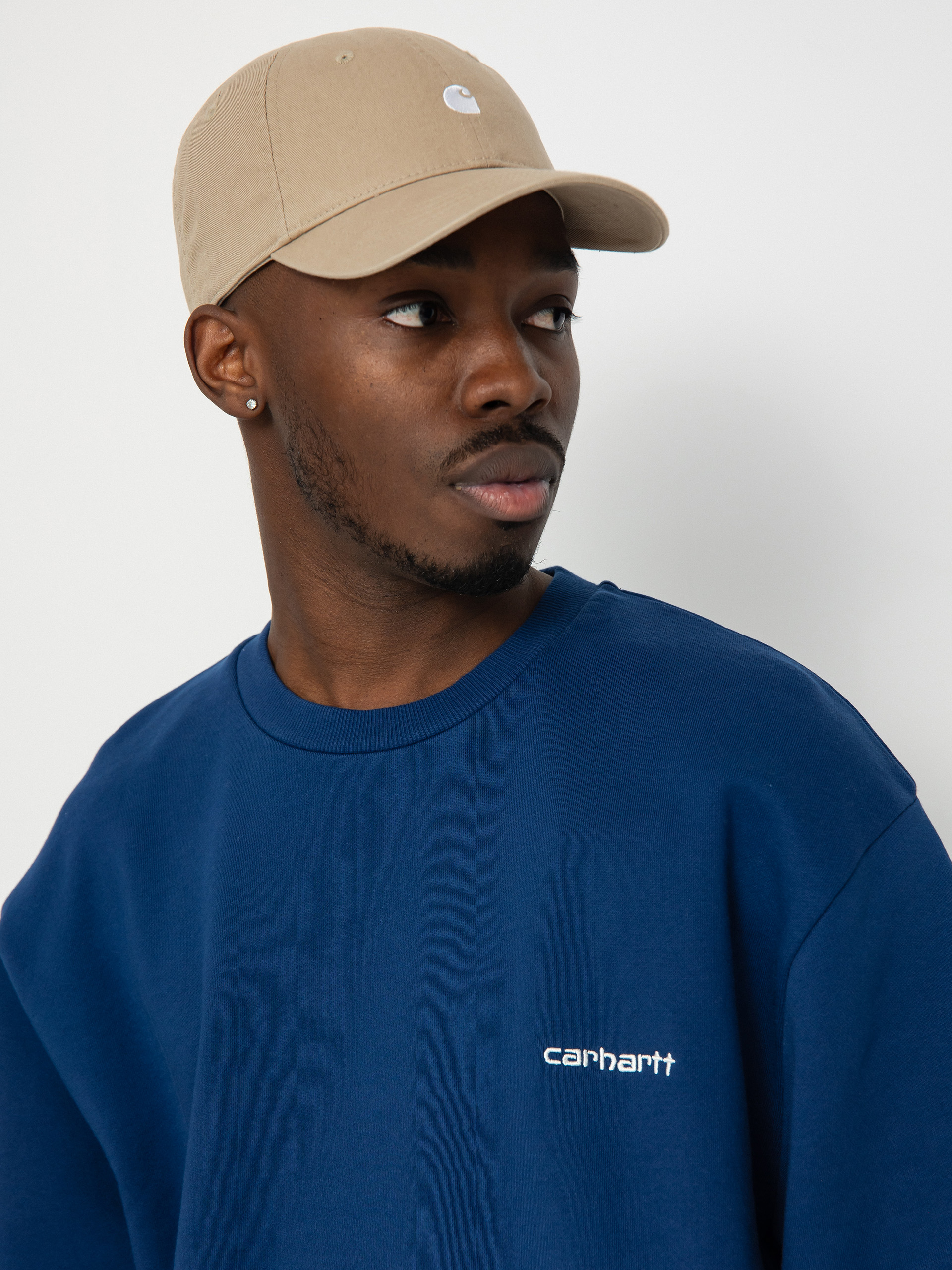 Carhartt WIP Script Embroidery Pulóver (elder/white)