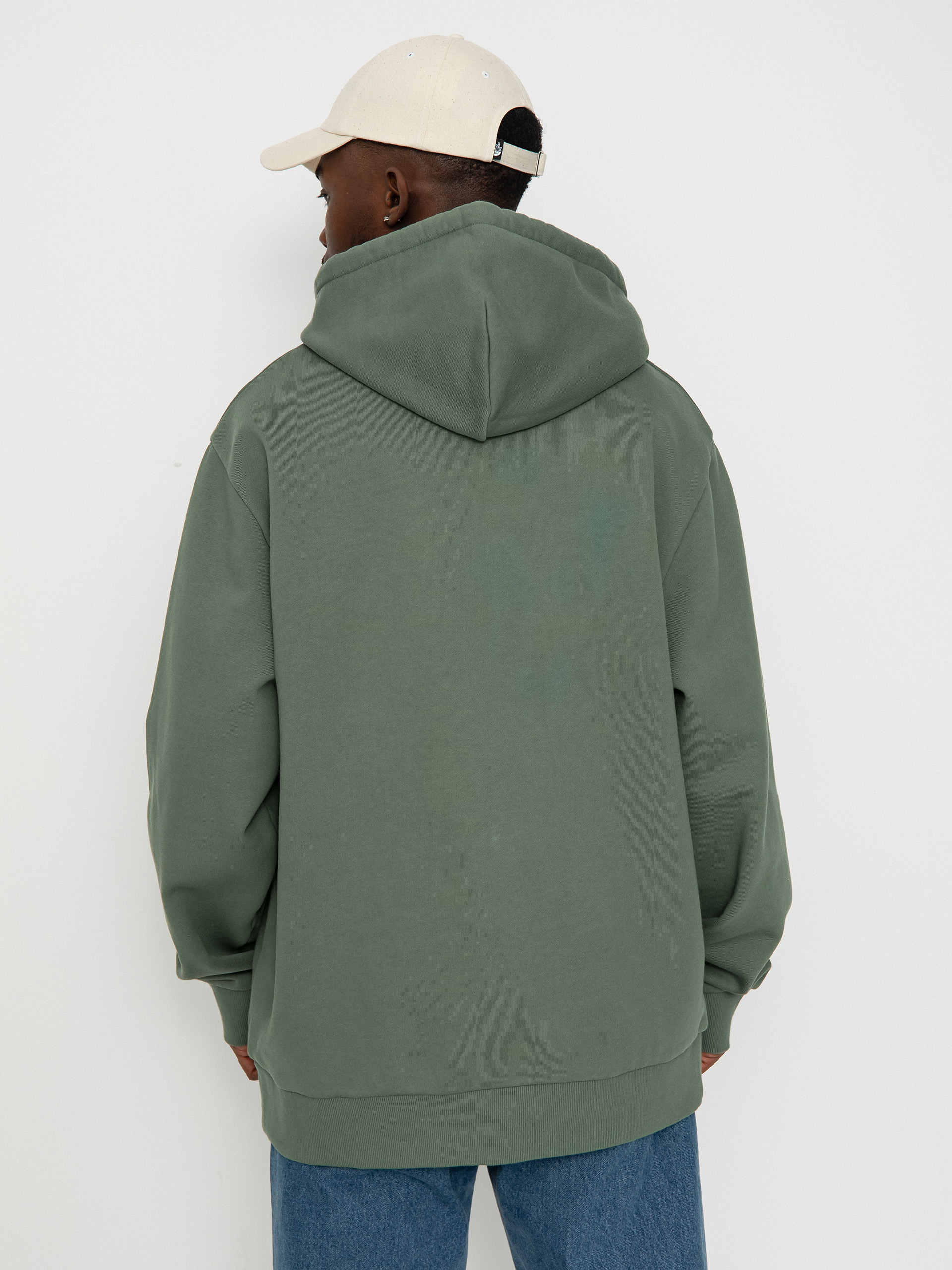 Carhartt WIP Script Embroidery HD Kapucnis pulóver (park/white)