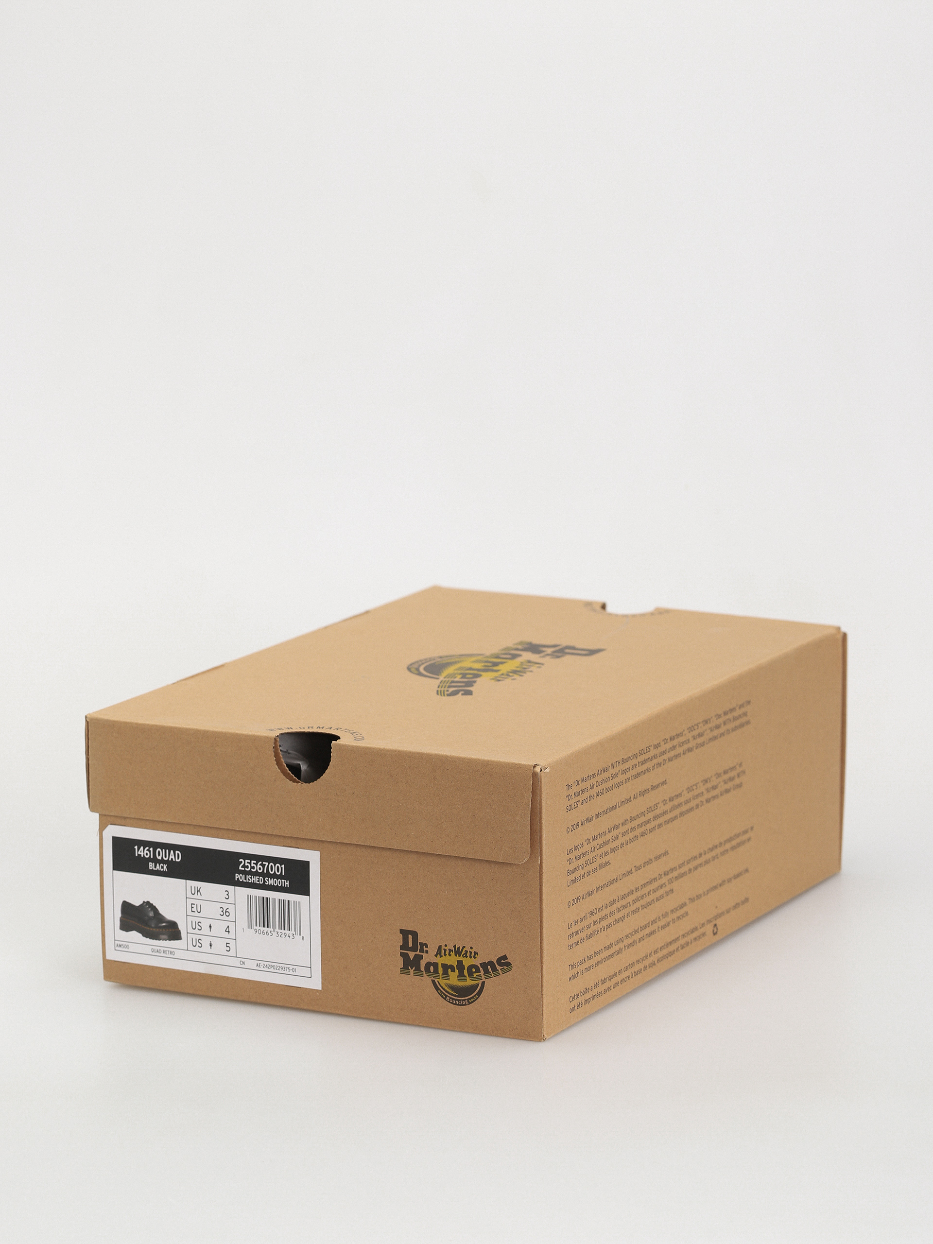 Dr. Martens 1461 Quad Cipők Wmn (polished smooth black)