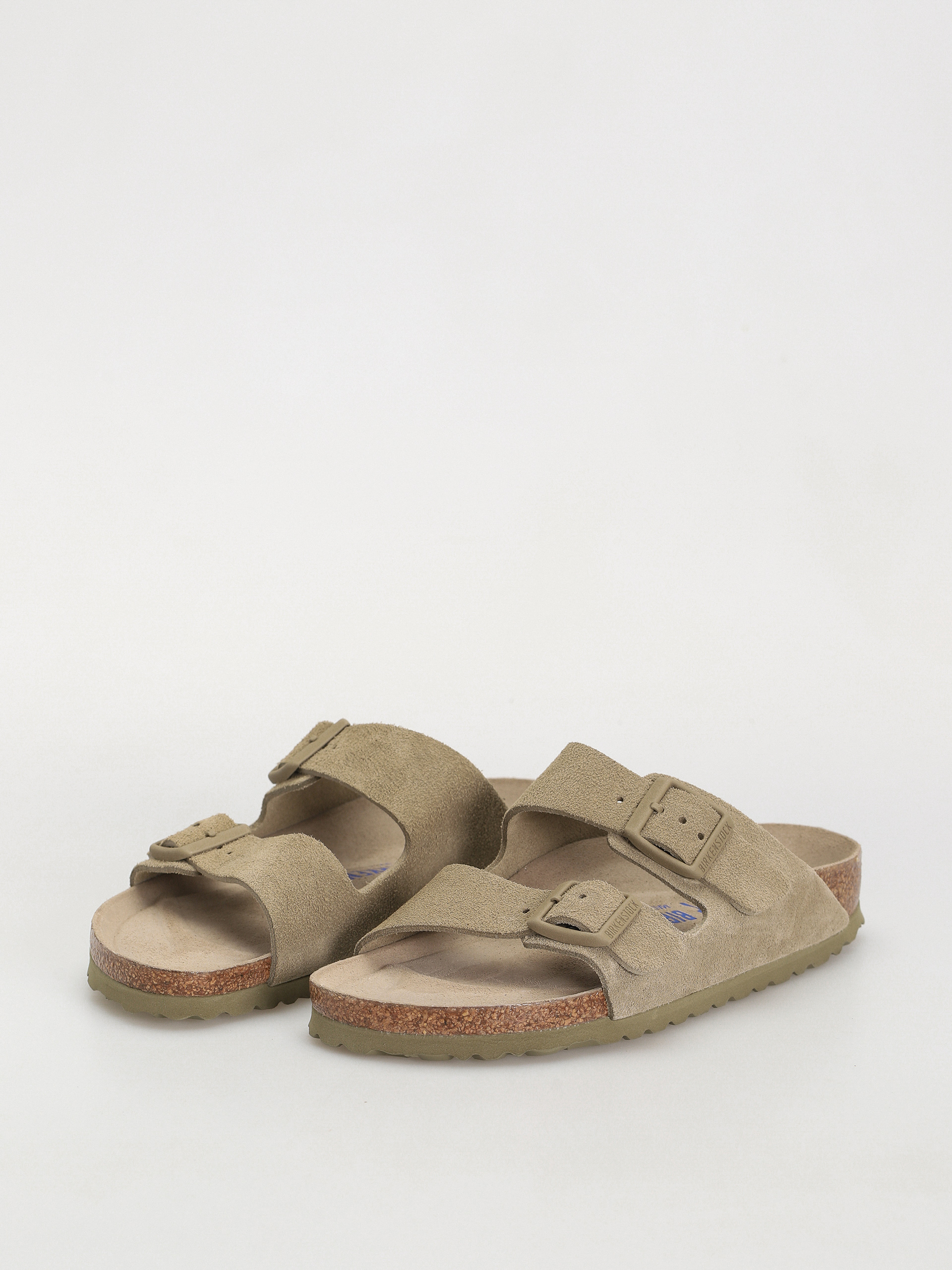 Flip-flop papucsok Birkenstock Arizona Suede Leather Narrow Wmn (faded khaki)