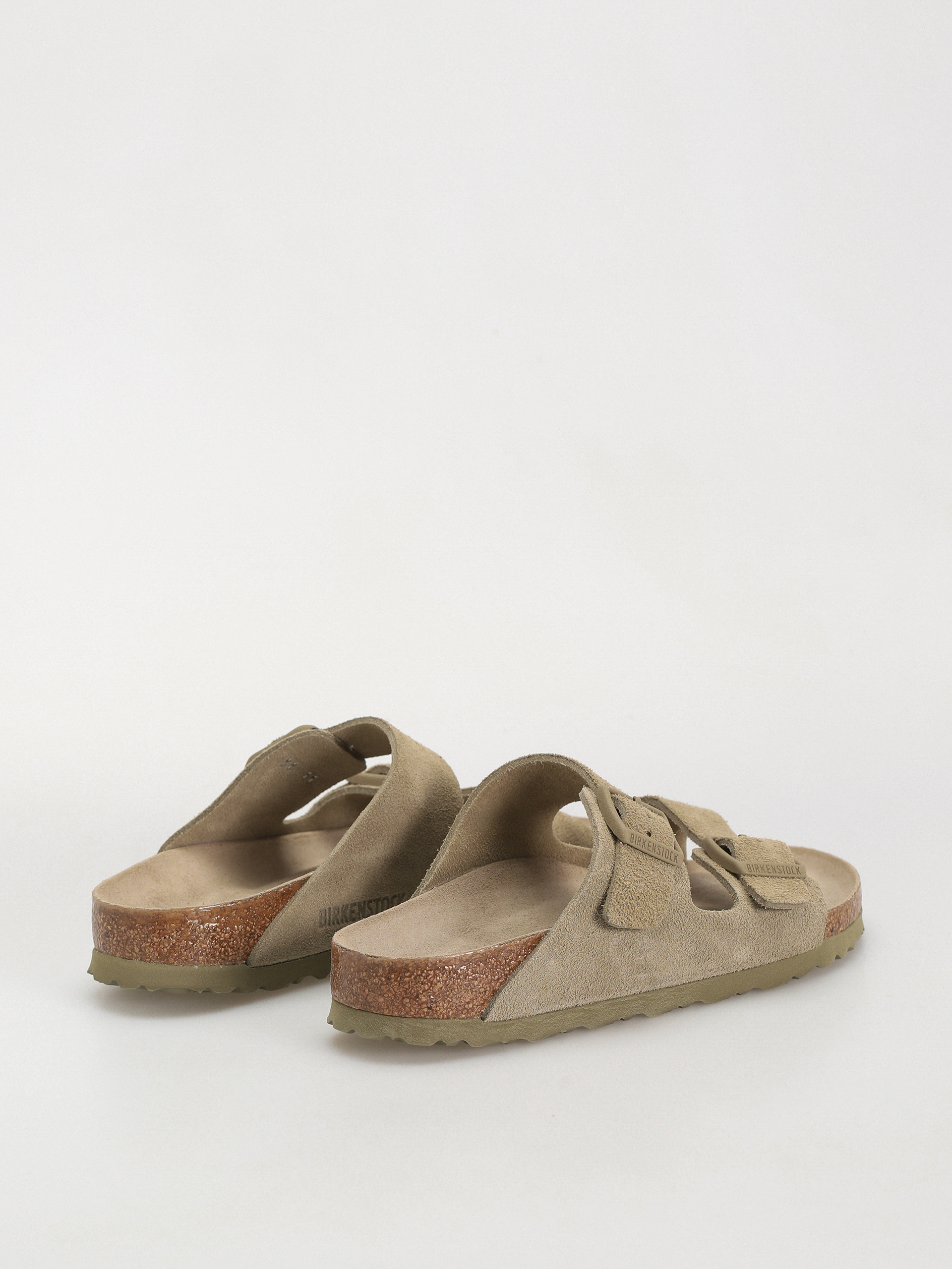 Flip-flop papucsok Birkenstock Arizona Suede Leather Narrow Wmn (faded khaki)