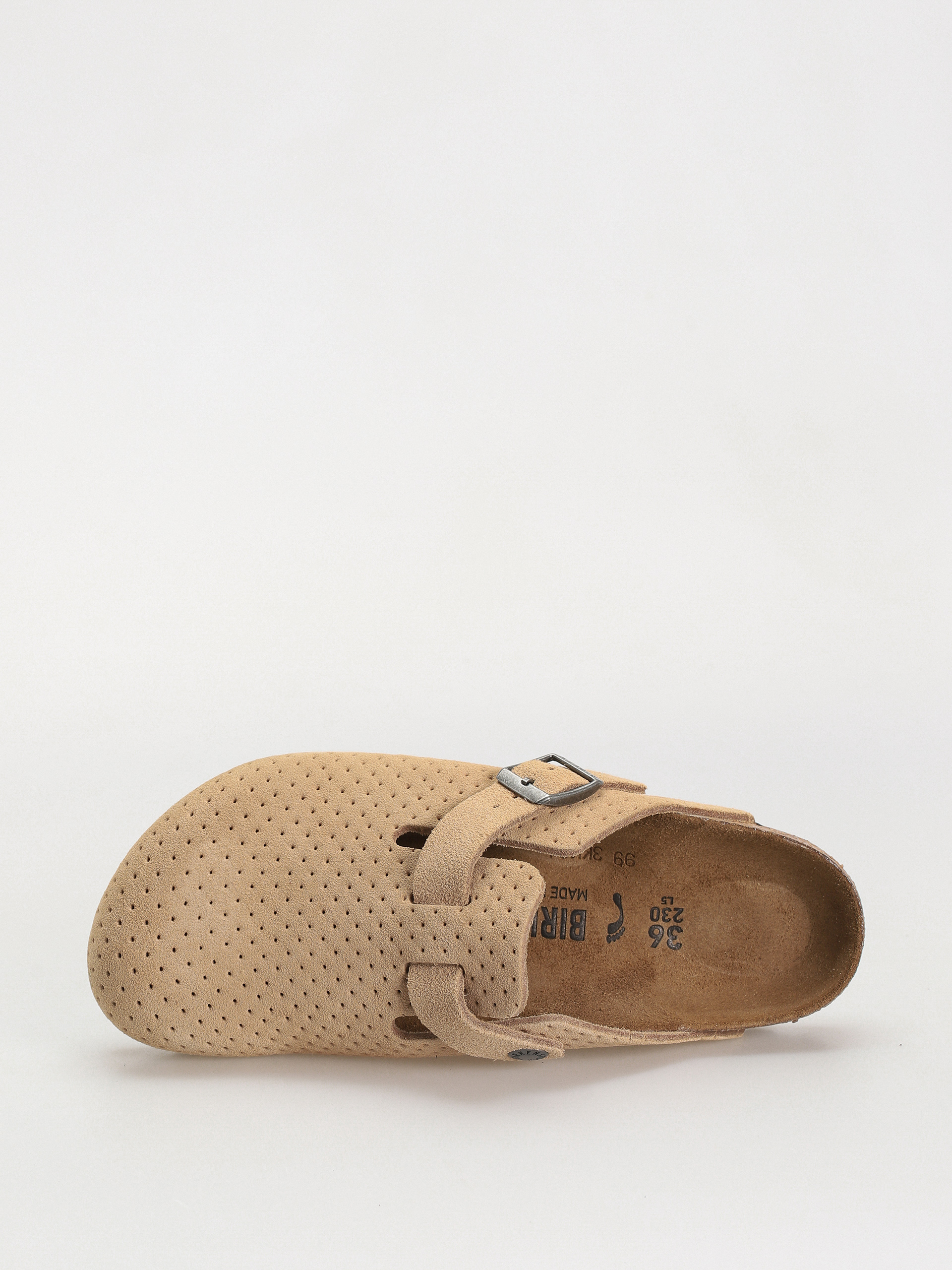 Flip-flop papucsok Birkenstock Boston Suede Embossed Narrow Wmn (emboss dots new beige)