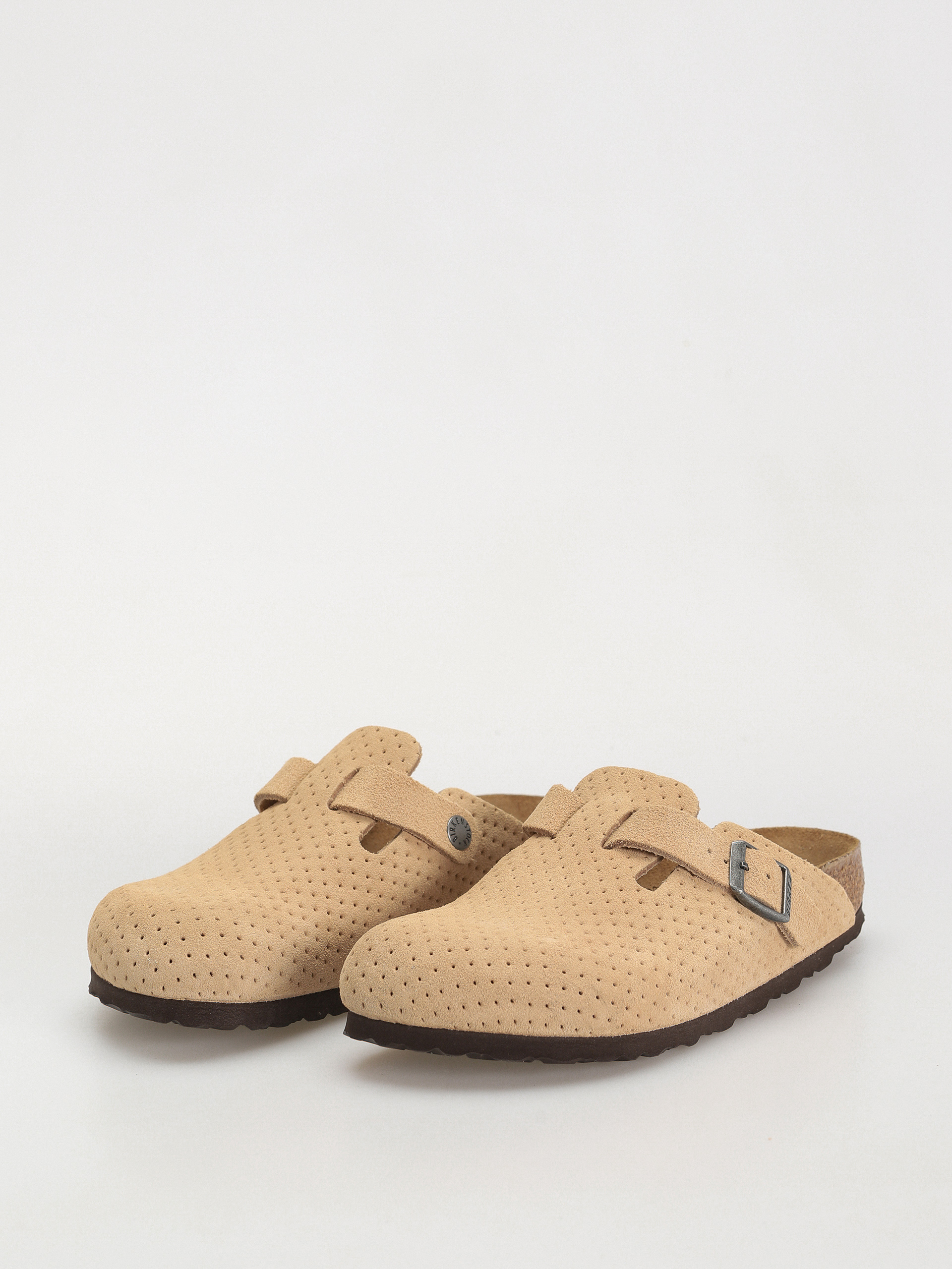 Flip-flop papucsok Birkenstock Boston Suede Embossed Narrow Wmn (emboss dots new beige)