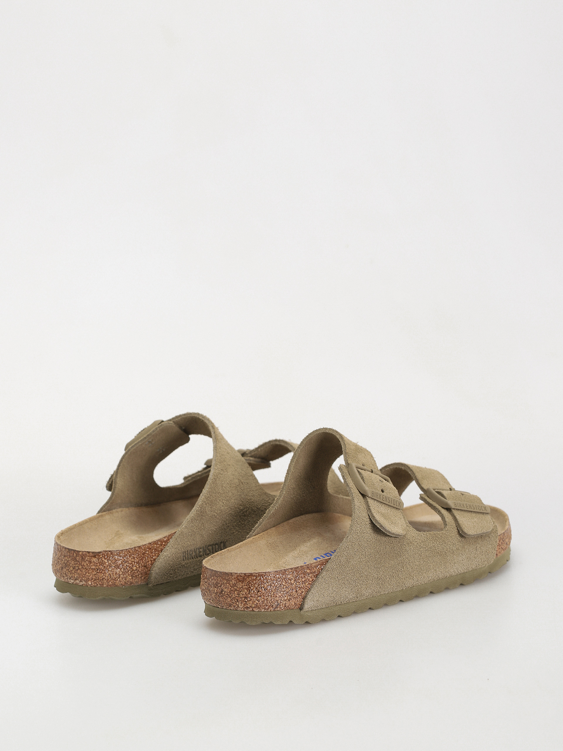 Flip-flop papucsok Birkenstock Arizona Suede Leather Regular (faded khaki)