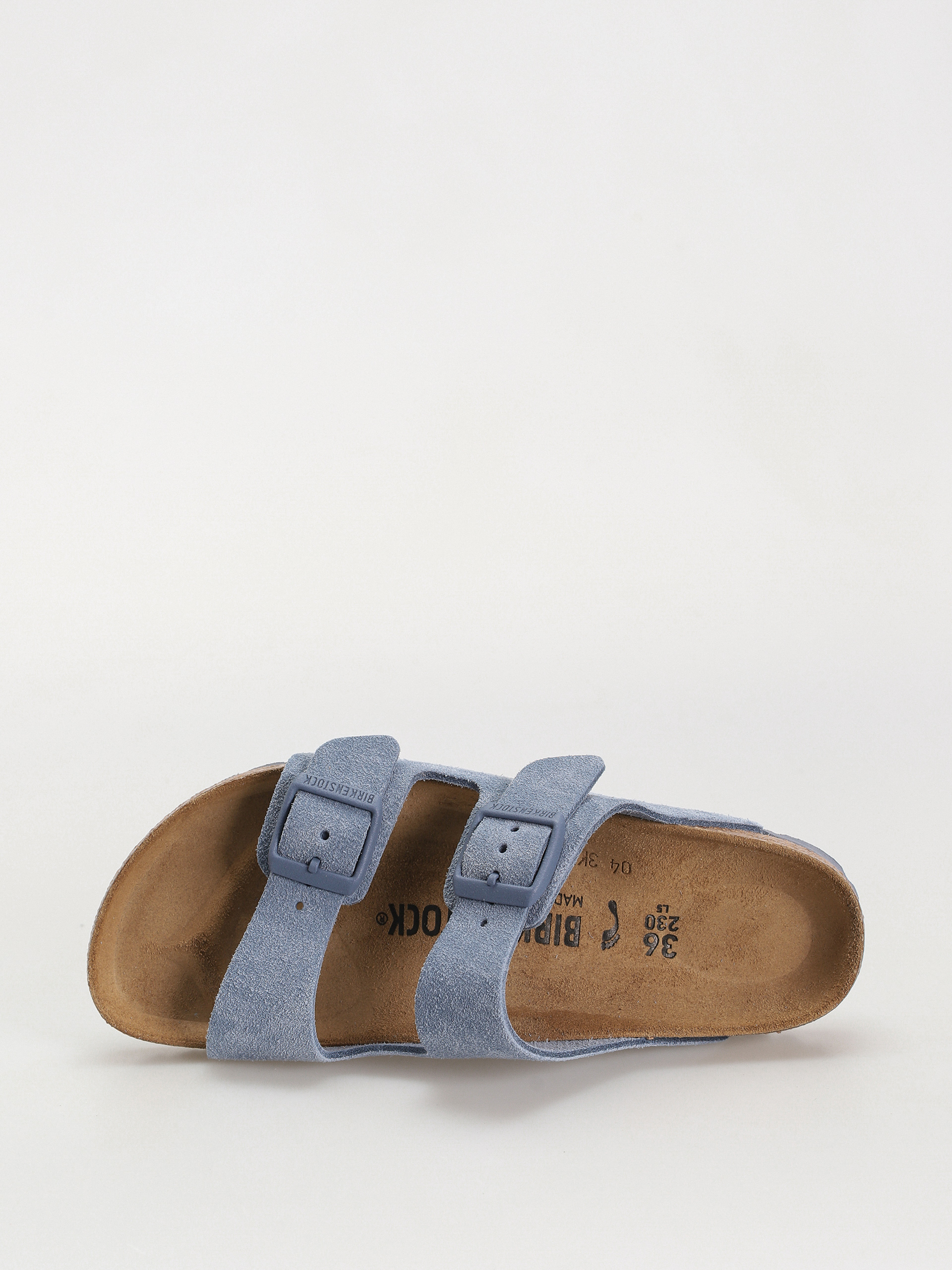 Flip-flop papucsok Birkenstock Arizona Suede Leather Narrow Wmn (elemental blue)
