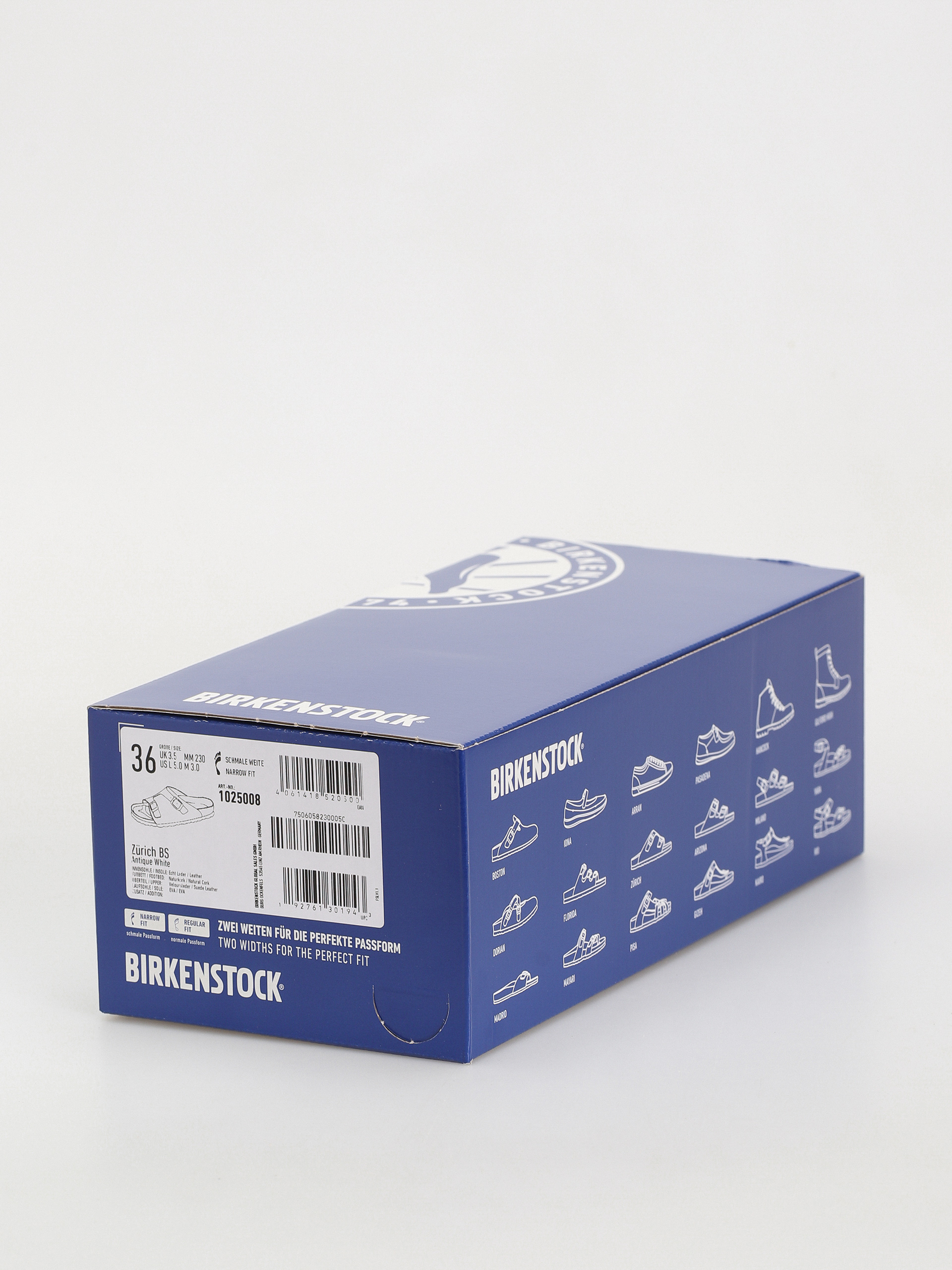 Flip-flop papucsok Birkenstock Zurich Suede Leather Narrow Wmn (antique white)