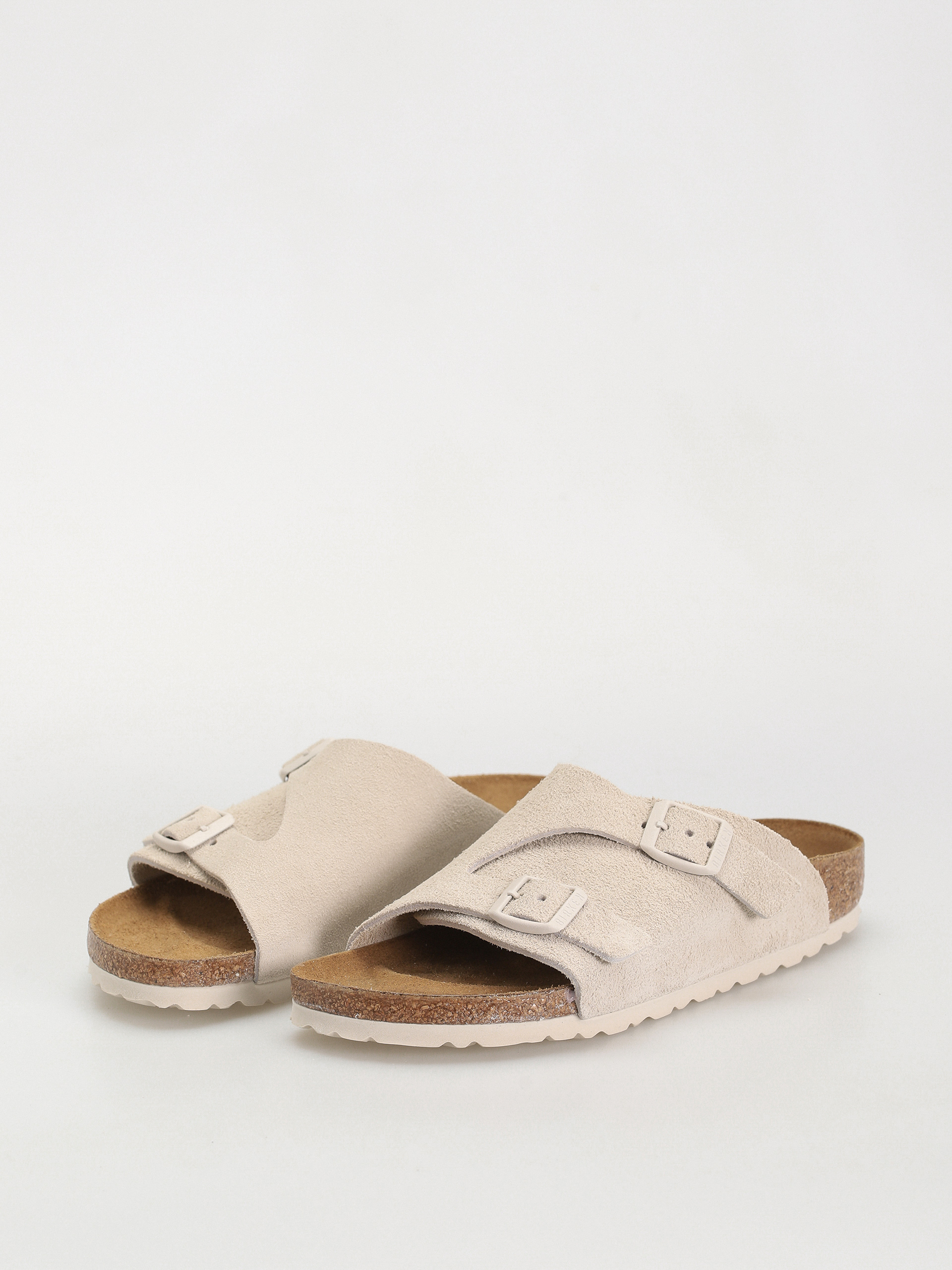 Flip-flop papucsok Birkenstock Zurich Suede Leather Narrow Wmn (antique white)
