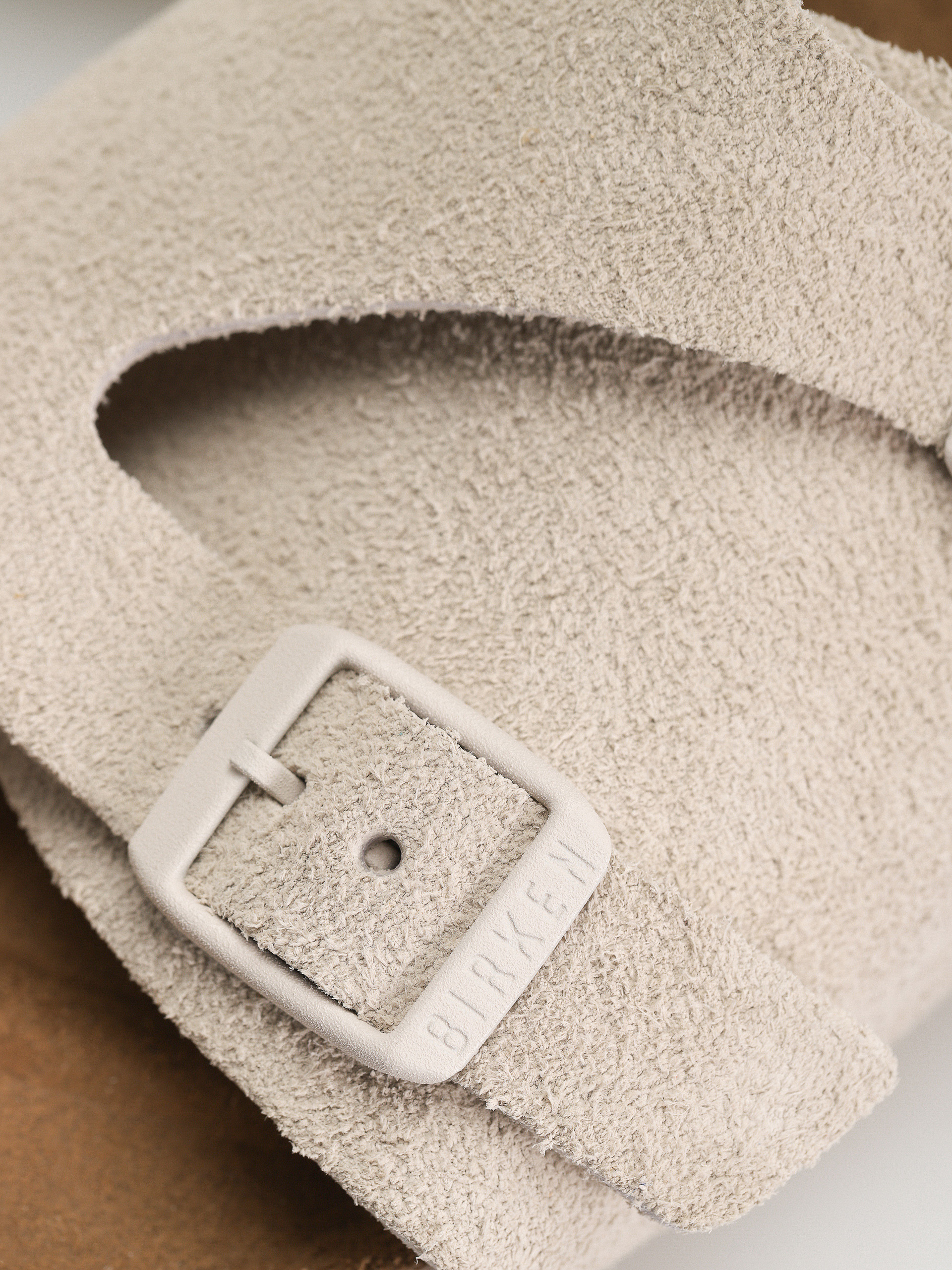 Flip-flop papucsok Birkenstock Zurich Suede Leather Narrow Wmn (antique white)