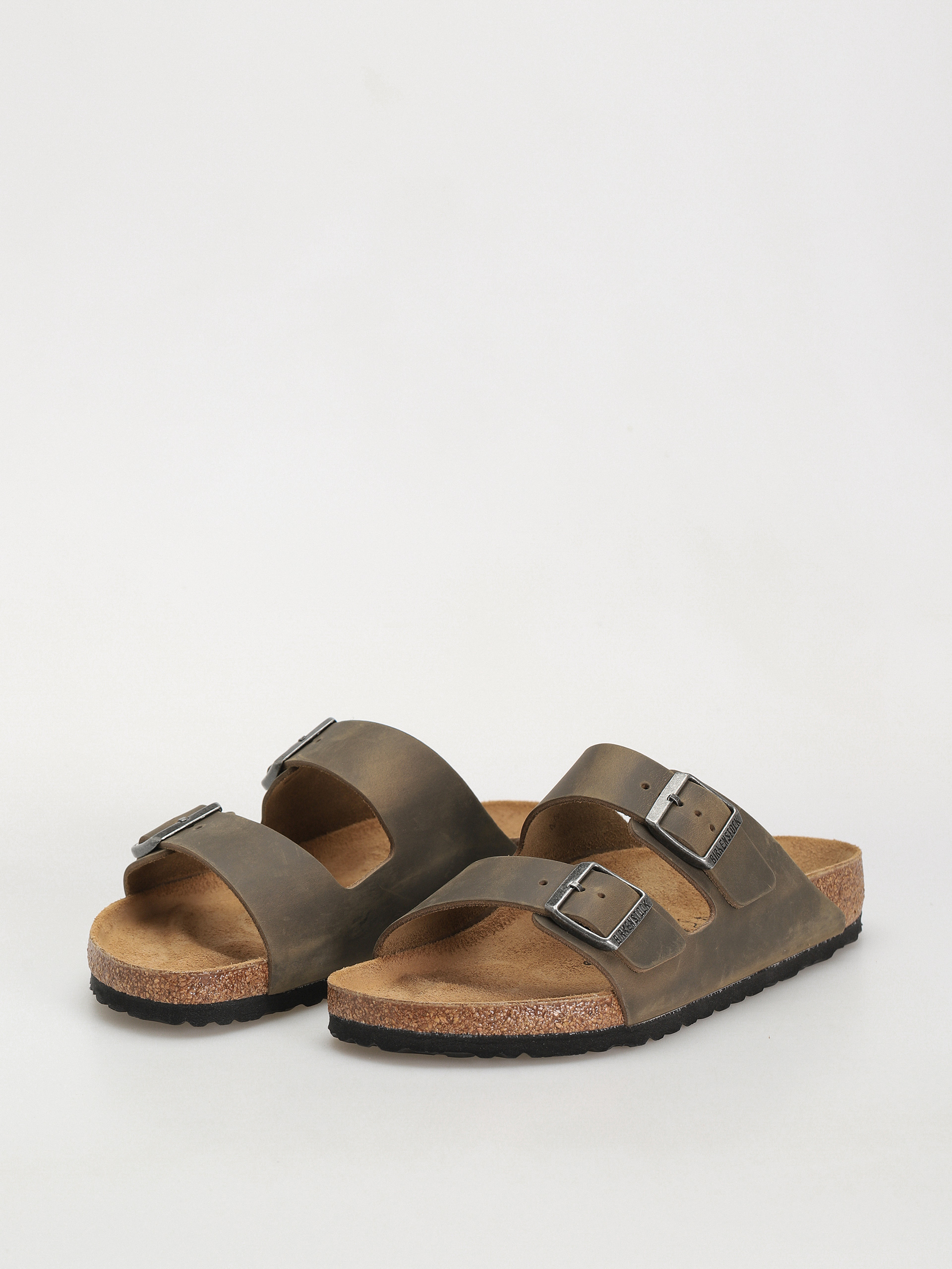 Flip-flop papucsok Birkenstock Arizona Oiled Leather Regular (faded khaki)