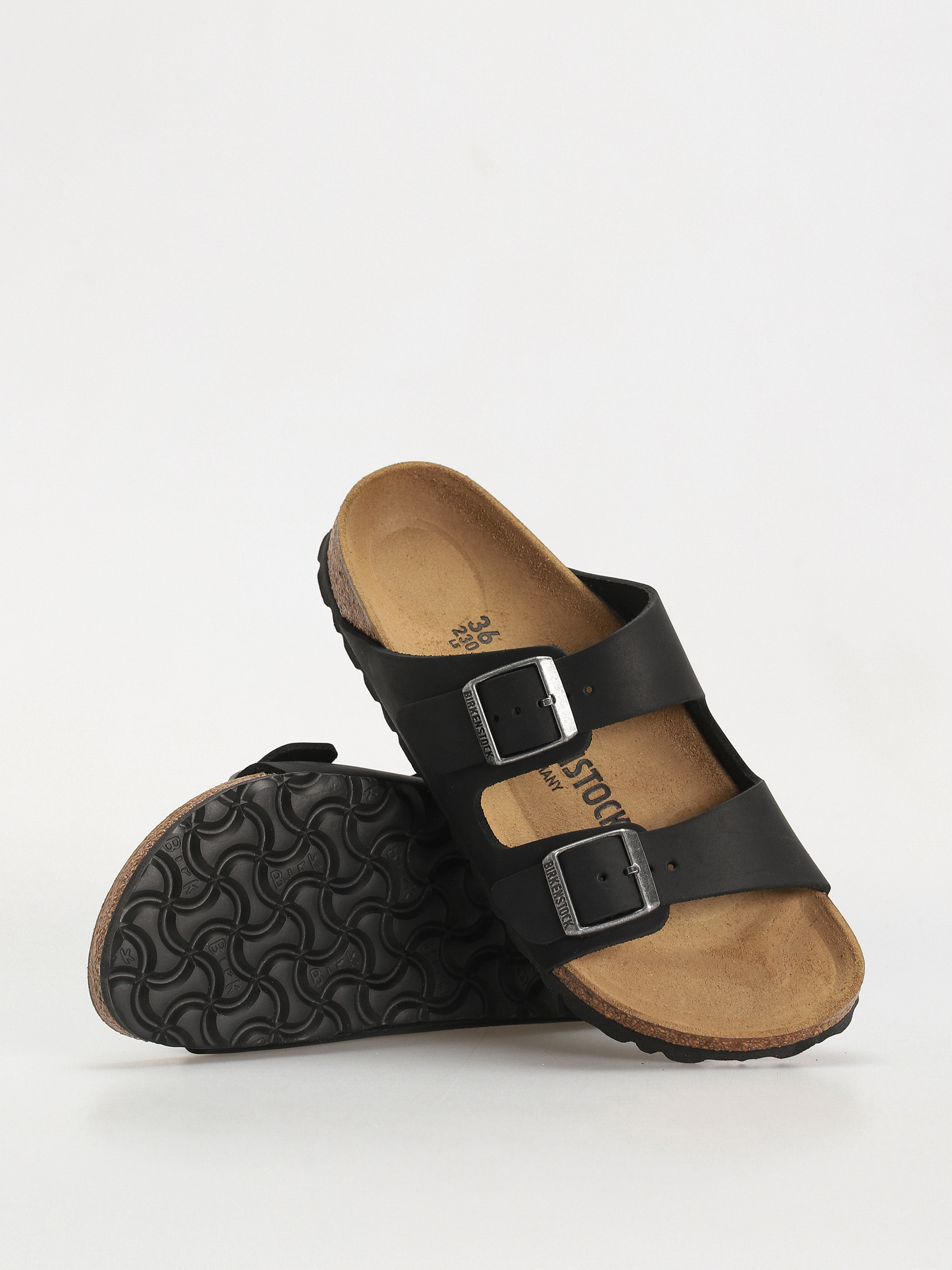 Flip-flop papucsok Birkenstock Arizona Oiled Leather Narrow Wmn (black)