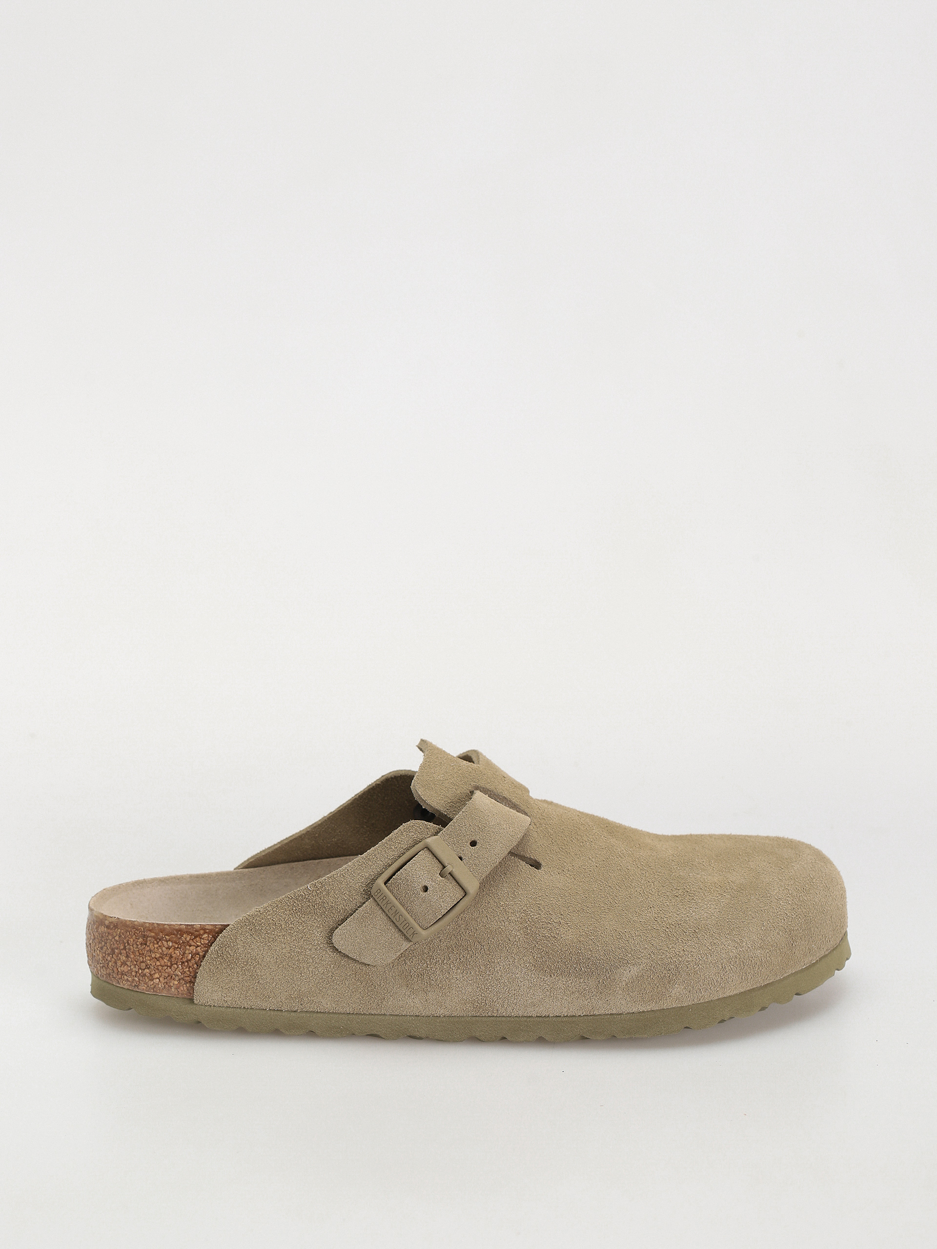 Flip-flop papucsok Birkenstock Boston Suede Leather Regular (faded khaki)