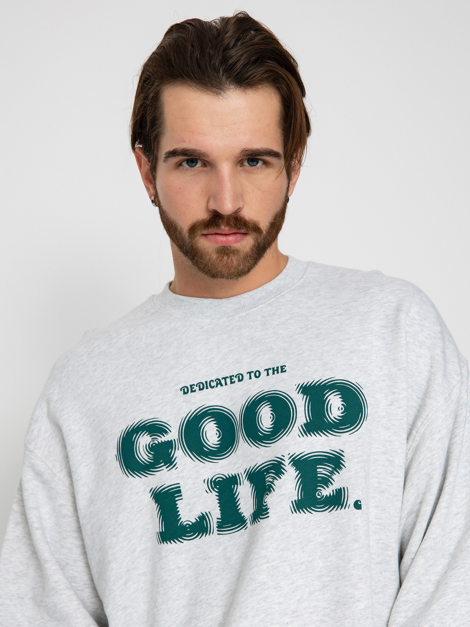 Carhartt WIP Mist Pulóver (ash heather/chervil)