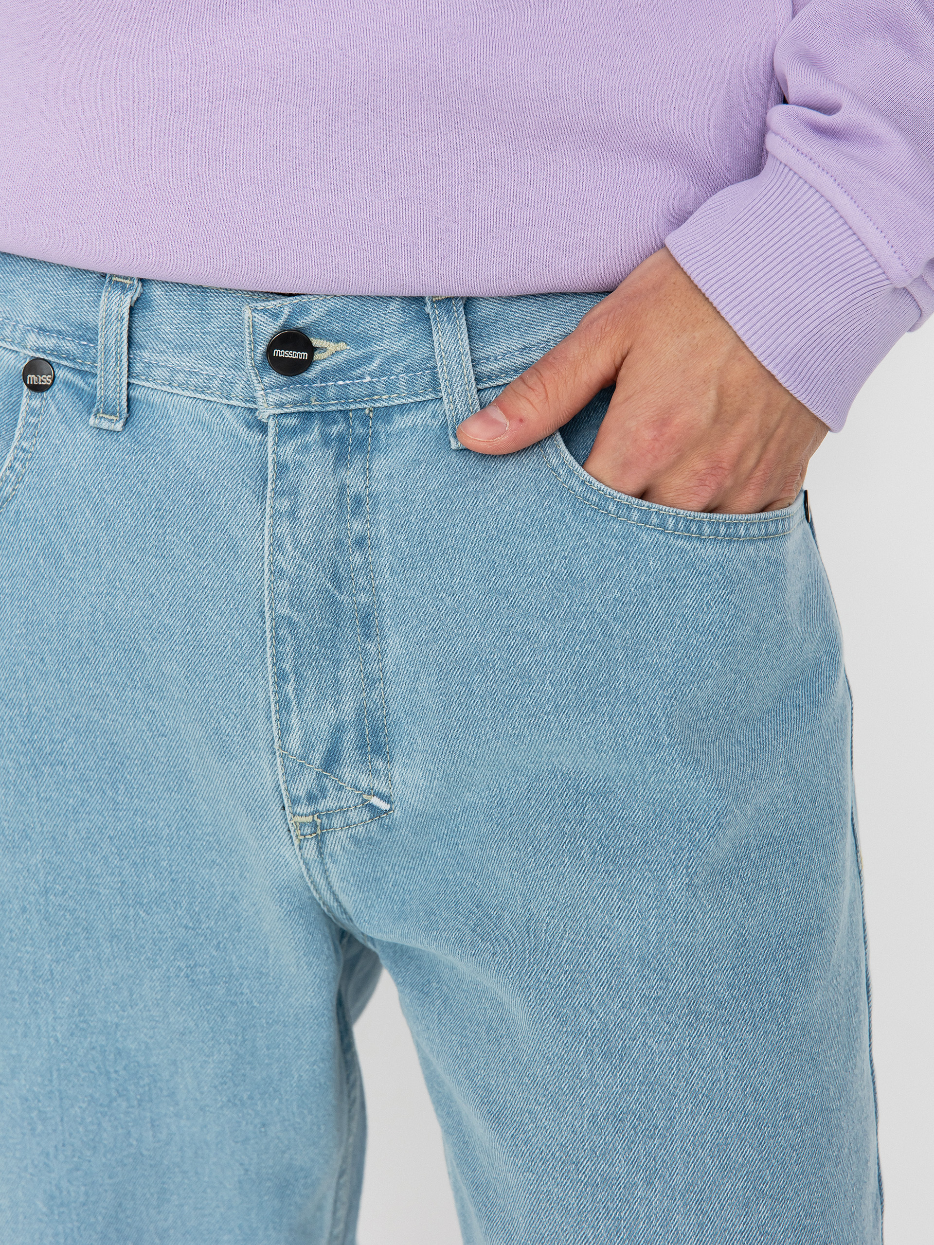 MassDnm Jeans Box Kisnadrág (light blue)