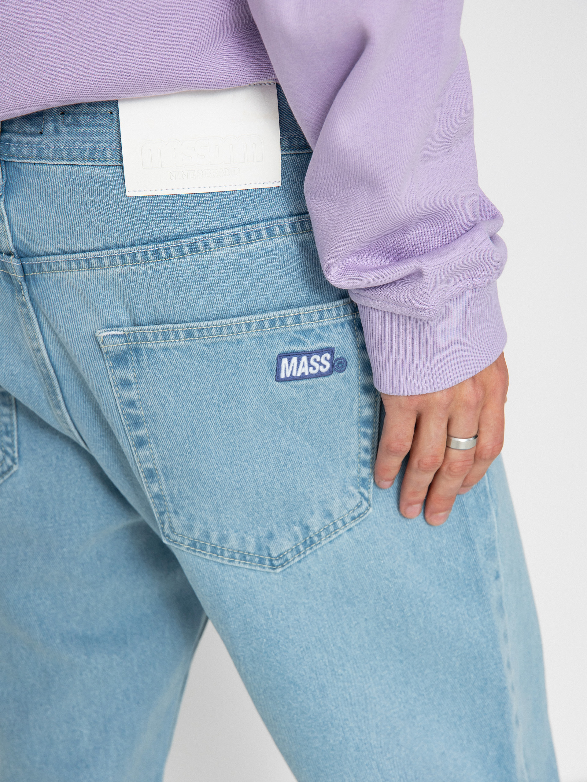 MassDnm Jeans Box Kisnadrág (light blue)