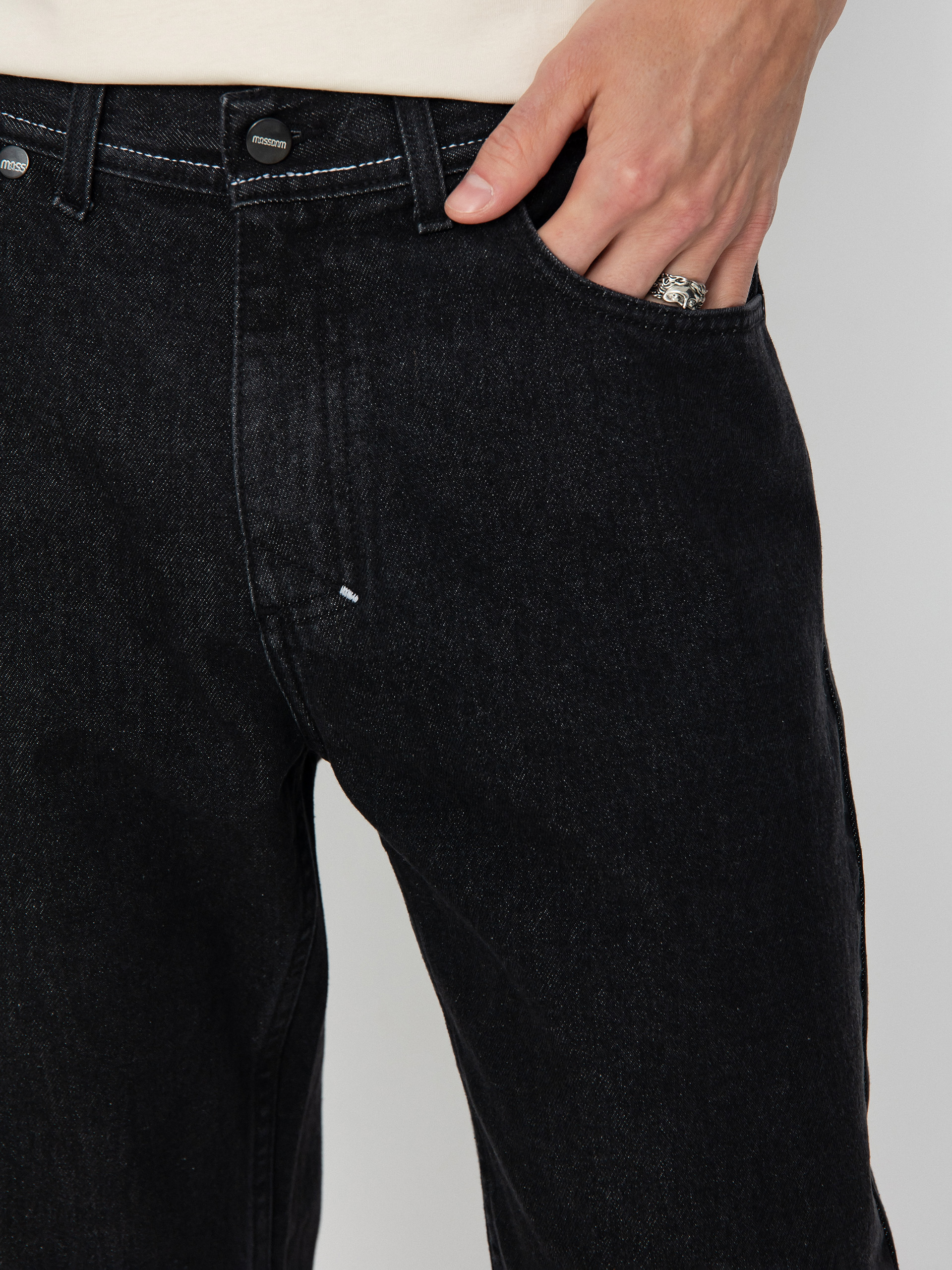 MassDnm Jeans Box Kisnadrág (black washed)