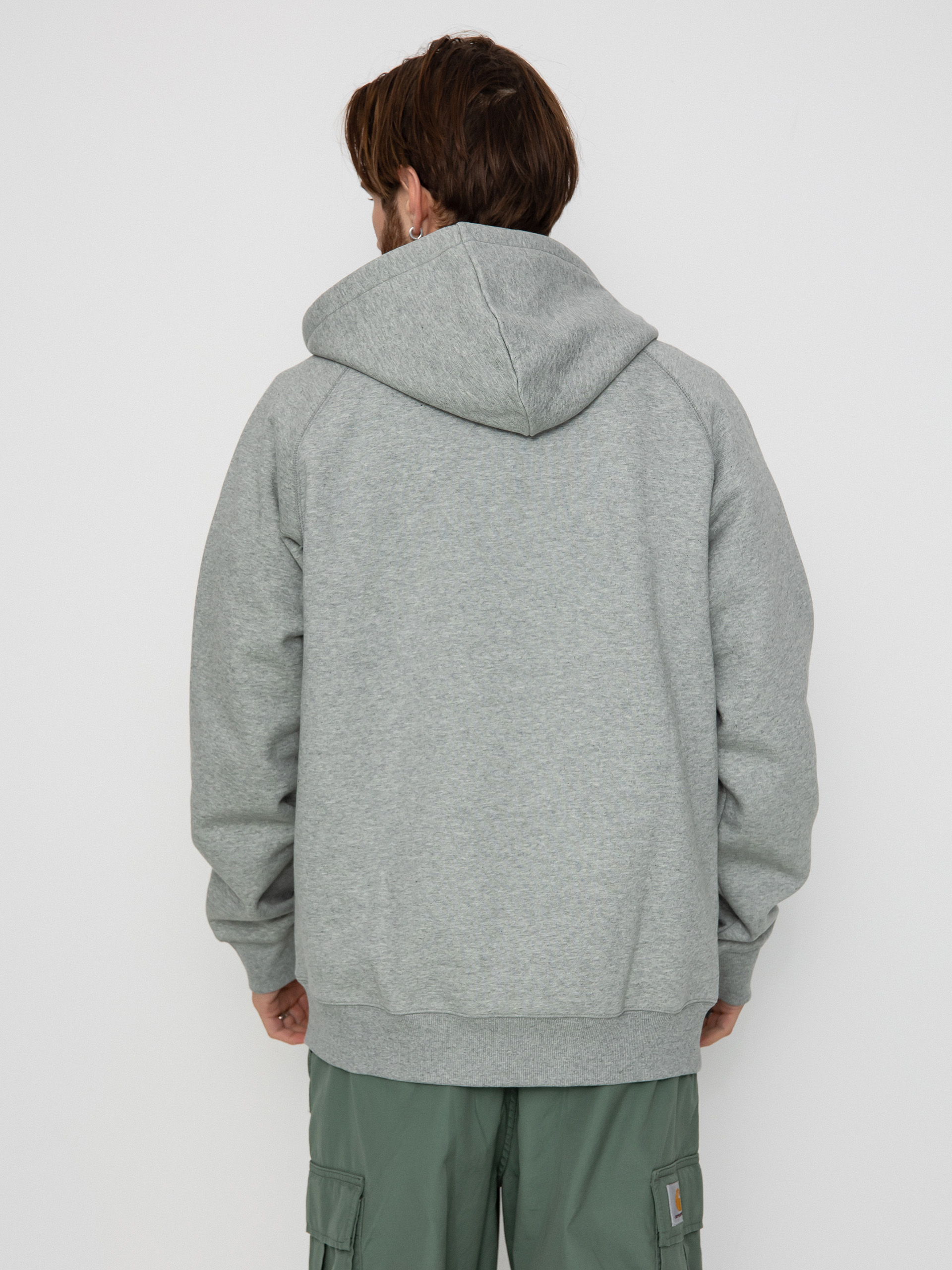 Kapucnis pulóver Carhartt WIP Chase ZHD (grey heather/gold)