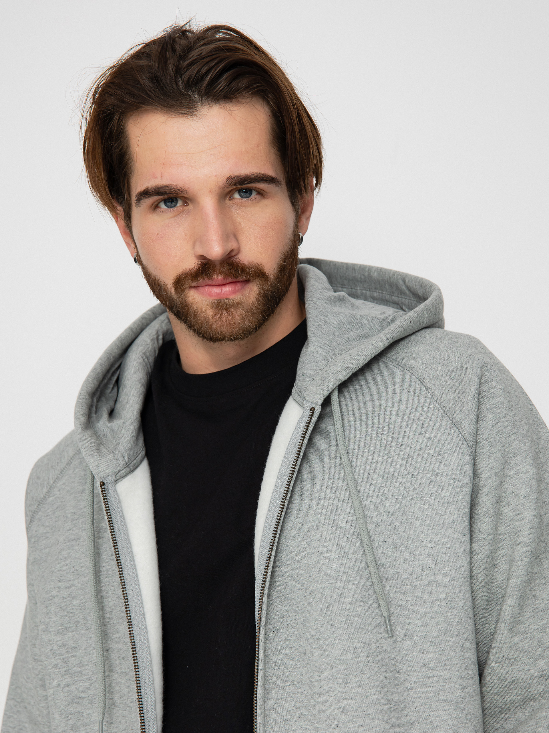 Kapucnis pulóver Carhartt WIP Chase ZHD (grey heather/gold)