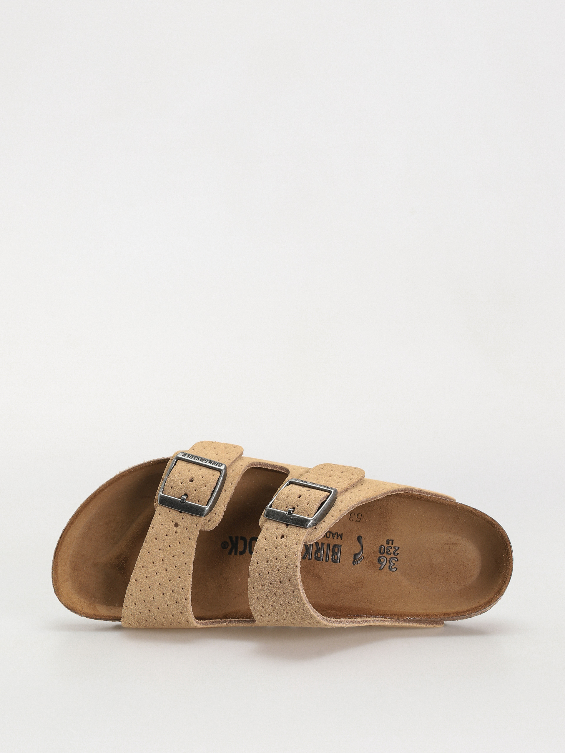 Birkenstock Arizona Suede Embossed Narrow Wmn Flip-flop papucsok (emboss dots new beige)