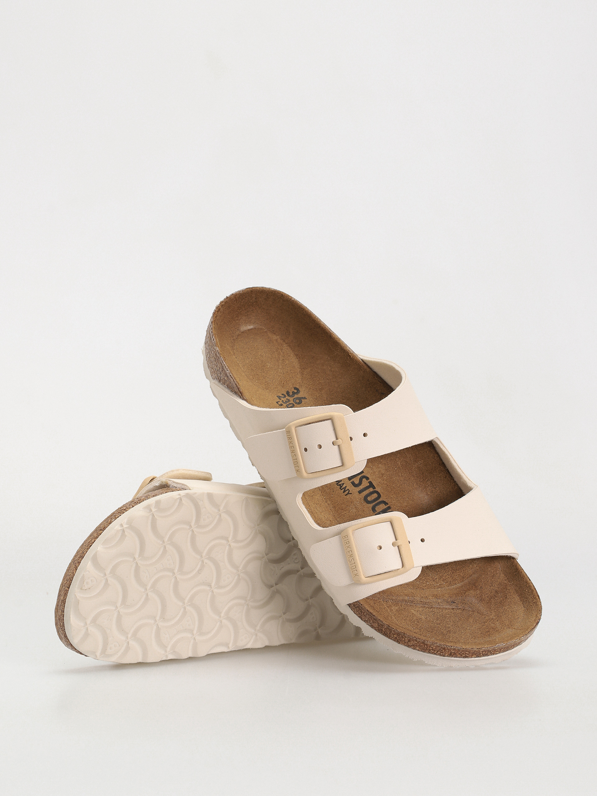 Birkenstock Arizona Birko Flor Narrow Wmn Flip-flop papucsok (eggshell)