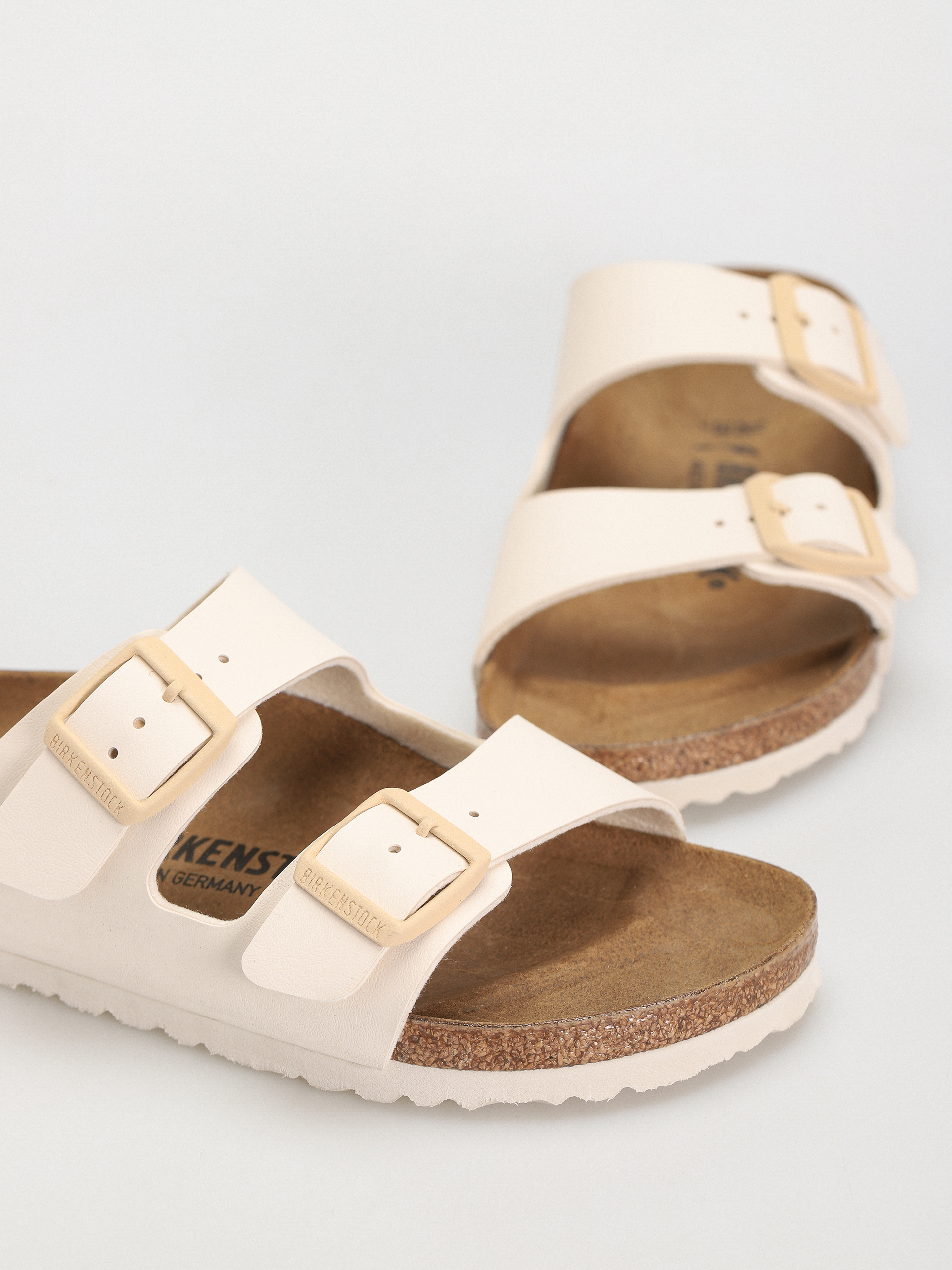 Birkenstock Arizona Birko Flor Narrow Wmn Flip-flop papucsok (eggshell)