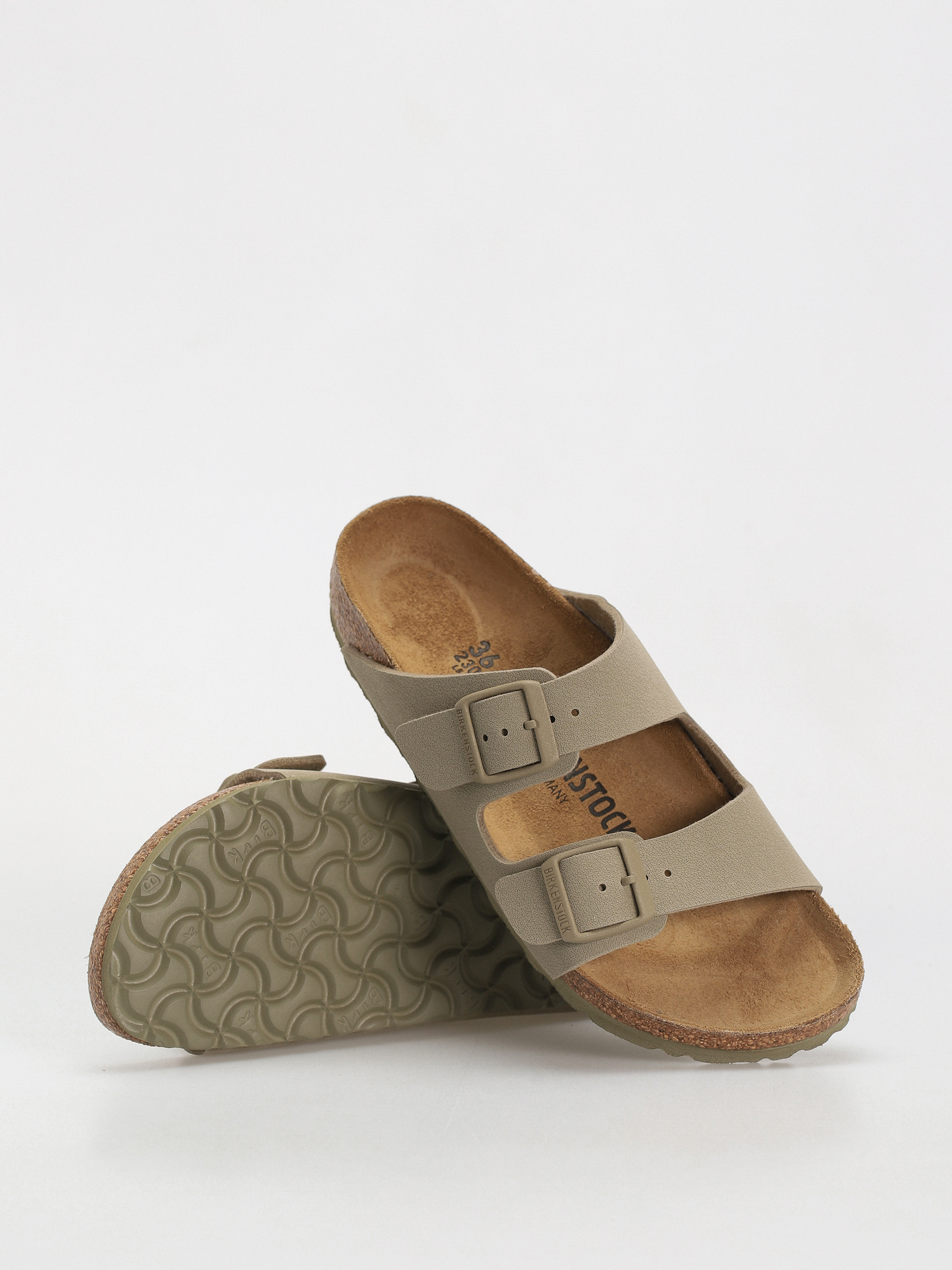 Birkenstock Arizona Birko Flor Narrow Wmn Flip-flop papucsok (faded khaki)