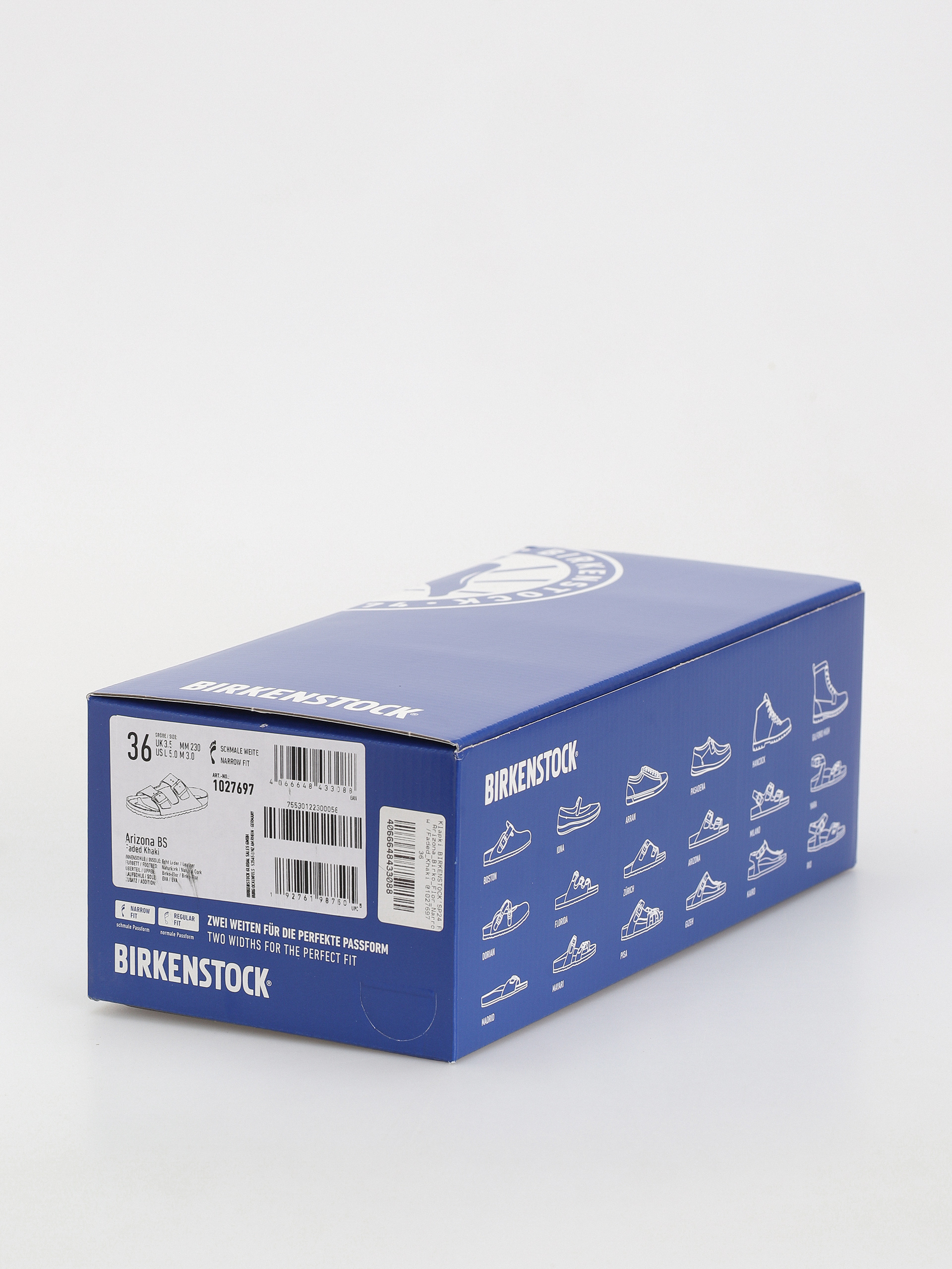 Birkenstock Arizona Birko Flor Narrow Wmn Flip-flop papucsok (faded khaki)