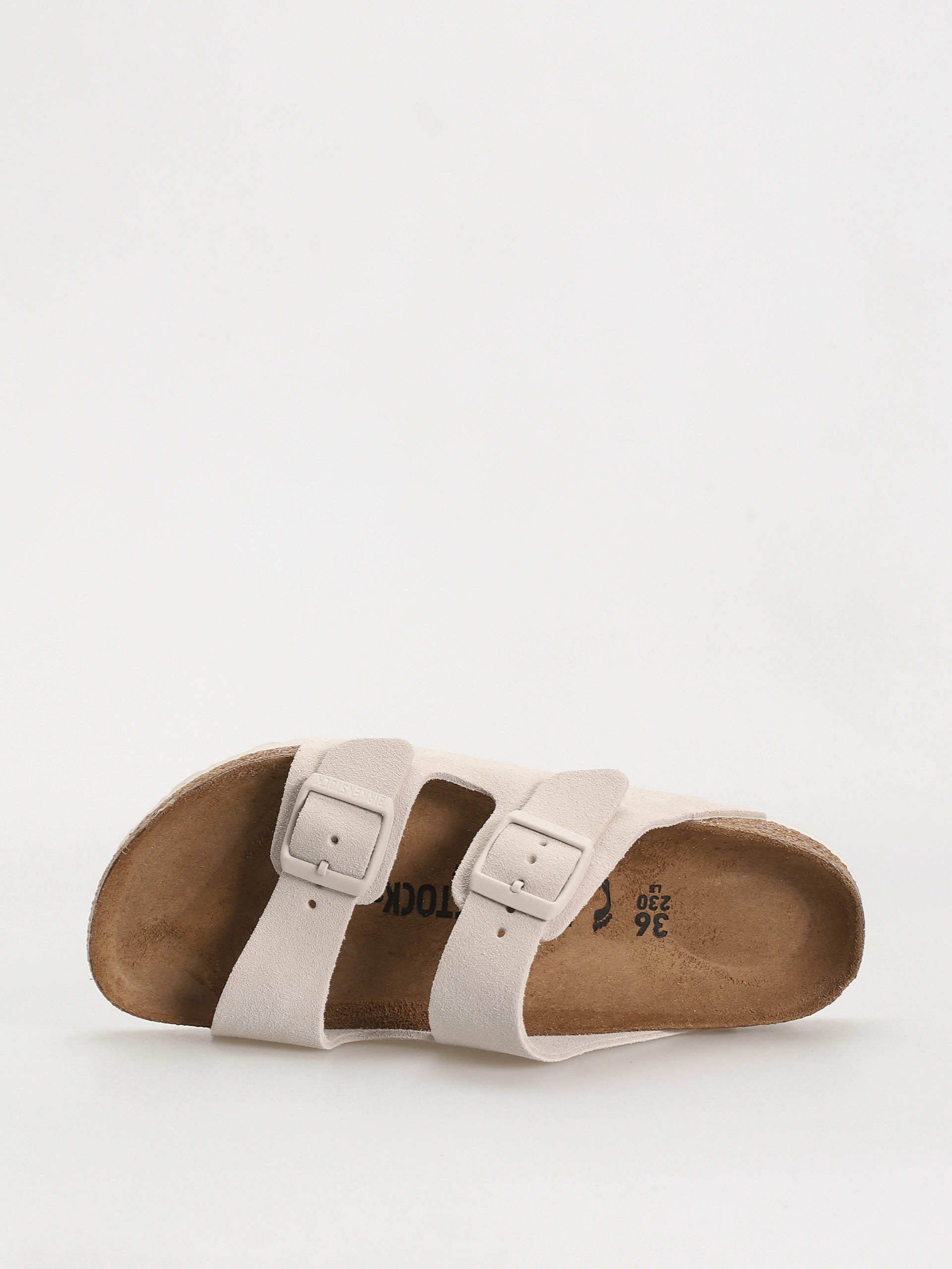 Birkenstock Arizona Suede Leather Narrow Wmn Flip-flop papucsok (antique white)