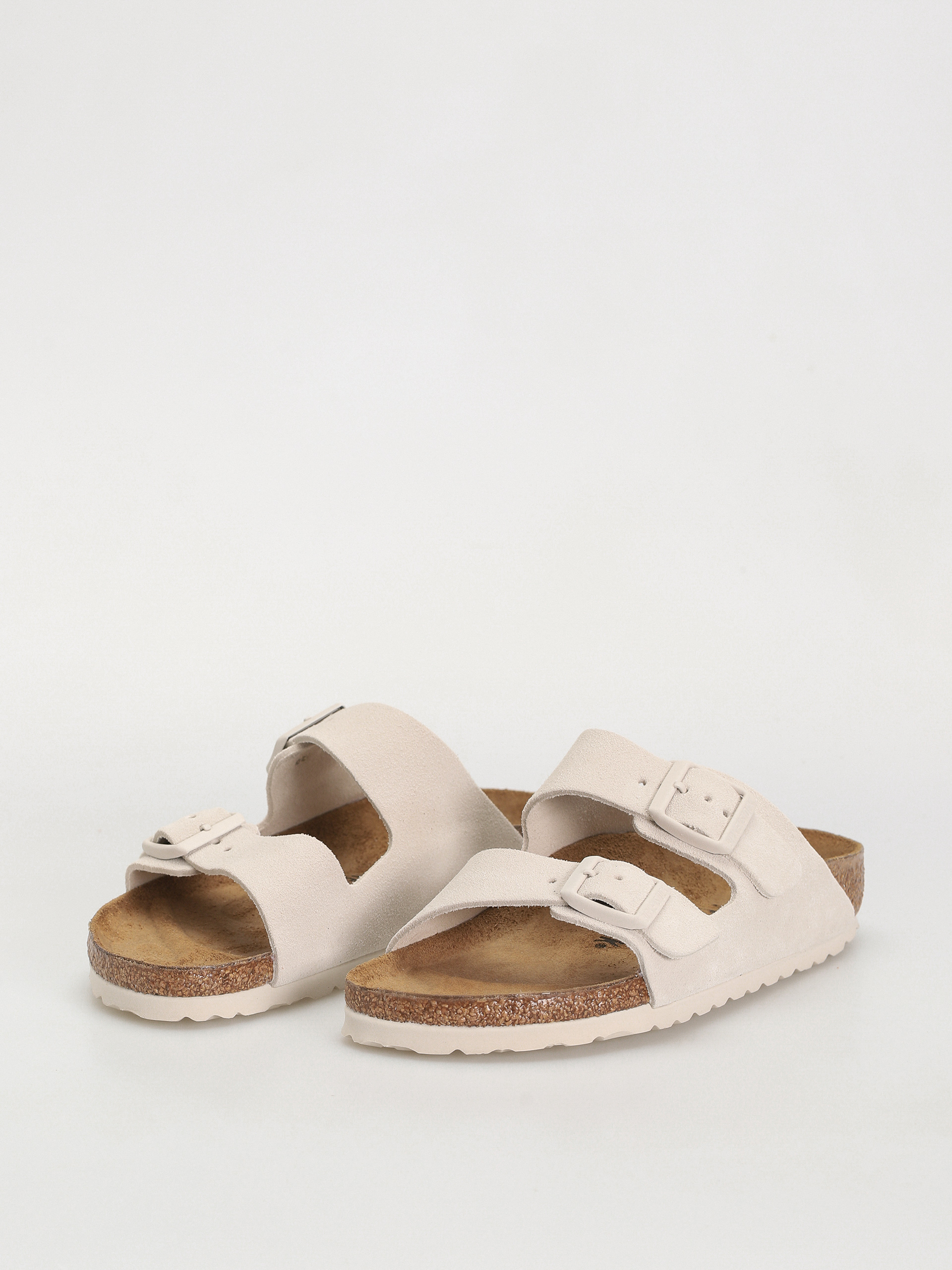 Birkenstock Arizona Suede Leather Narrow Wmn Flip-flop papucsok (antique white)