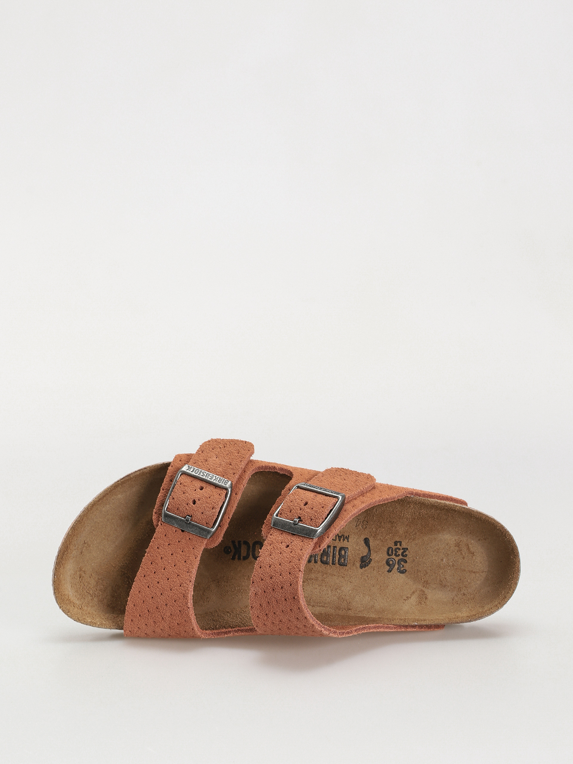 Birkenstock Arizona Suede Embossed Narrow Wmn Flip-flop papucsok (emboss dots burnt orange)