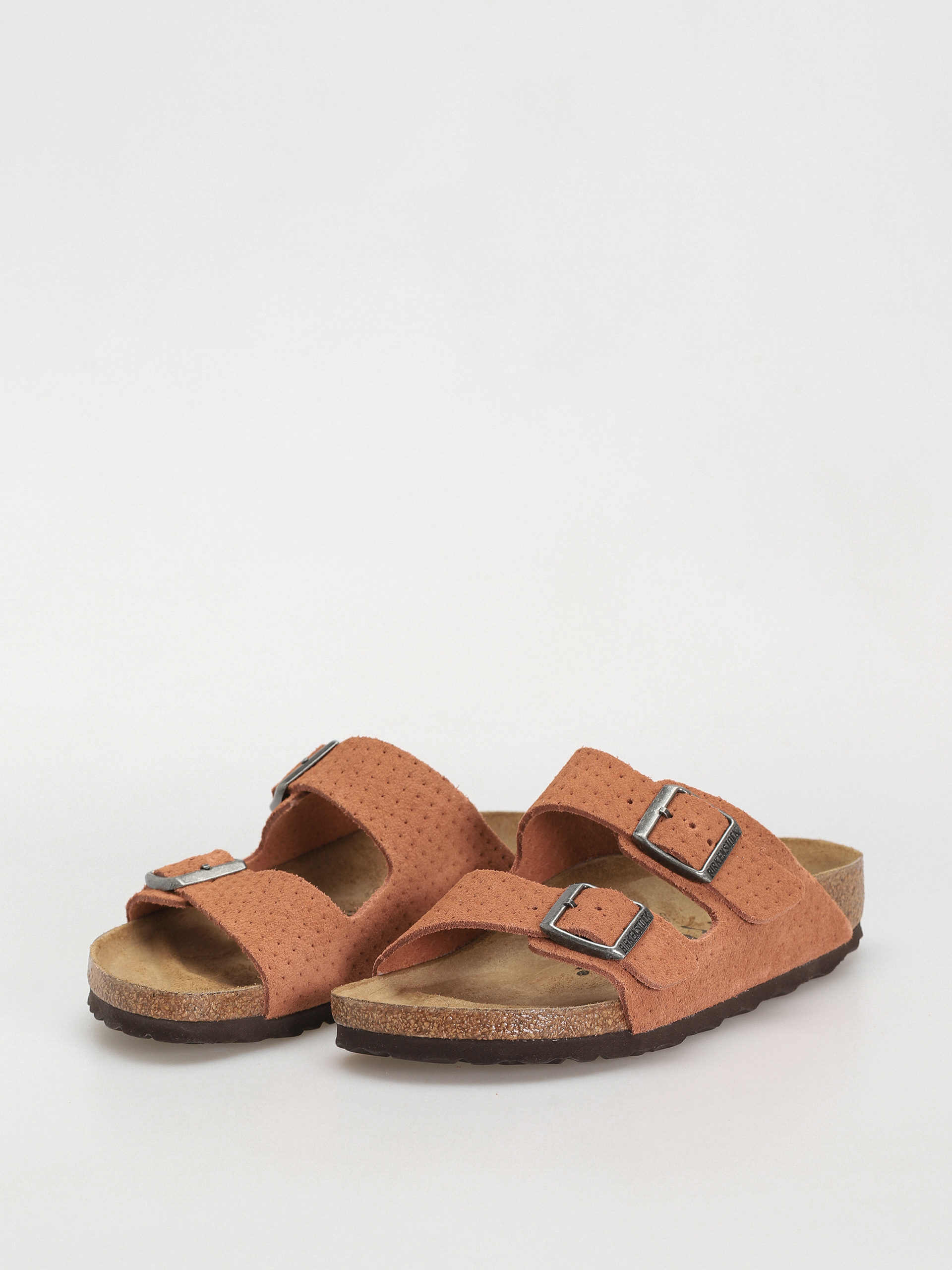Birkenstock Arizona Suede Embossed Narrow Wmn Flip-flop papucsok (emboss dots burnt orange)