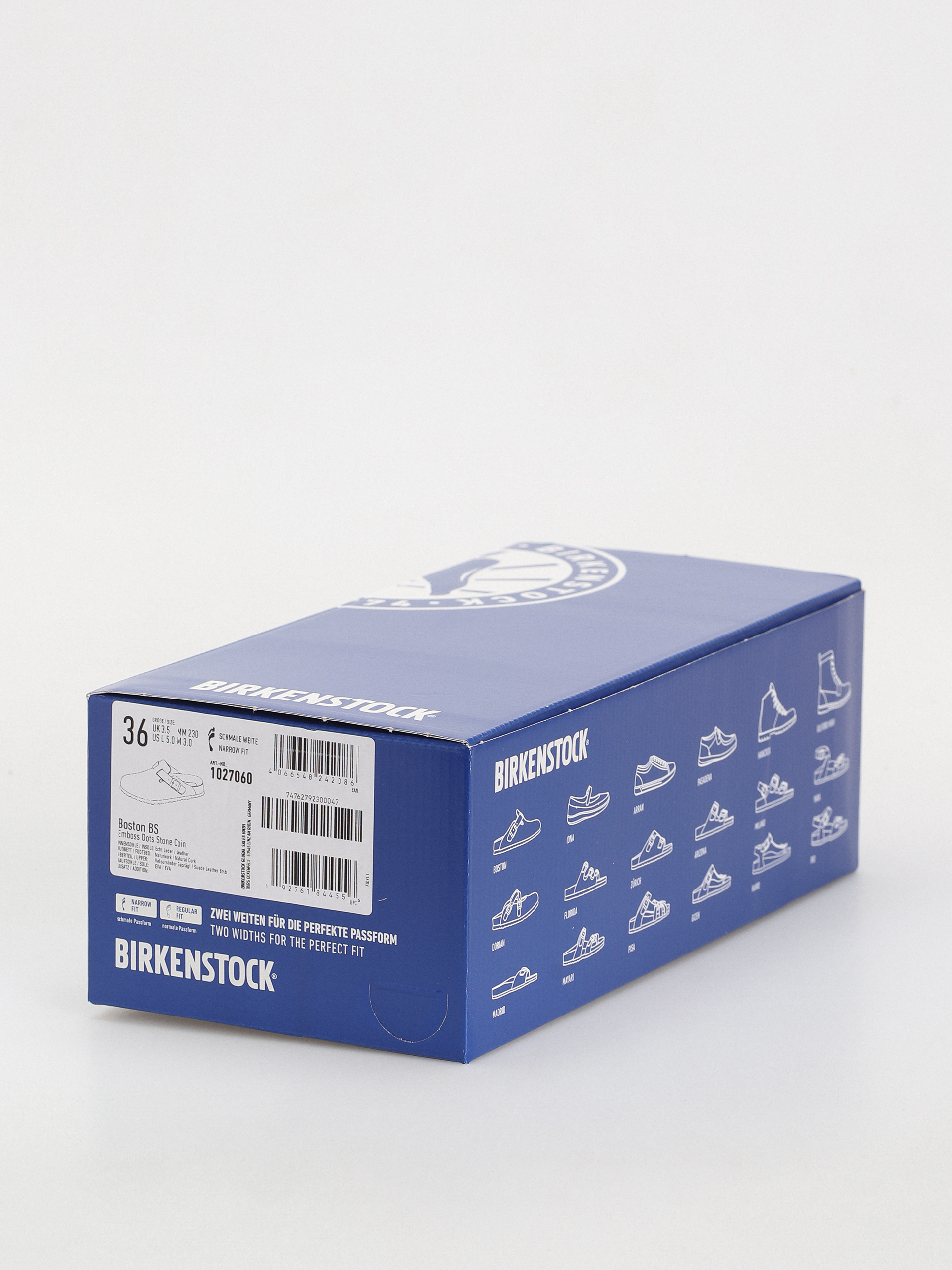 Birkenstock Boston Suede Embossed Narrow Wmn Flip-flop papucsok (emboss dots stone coin)